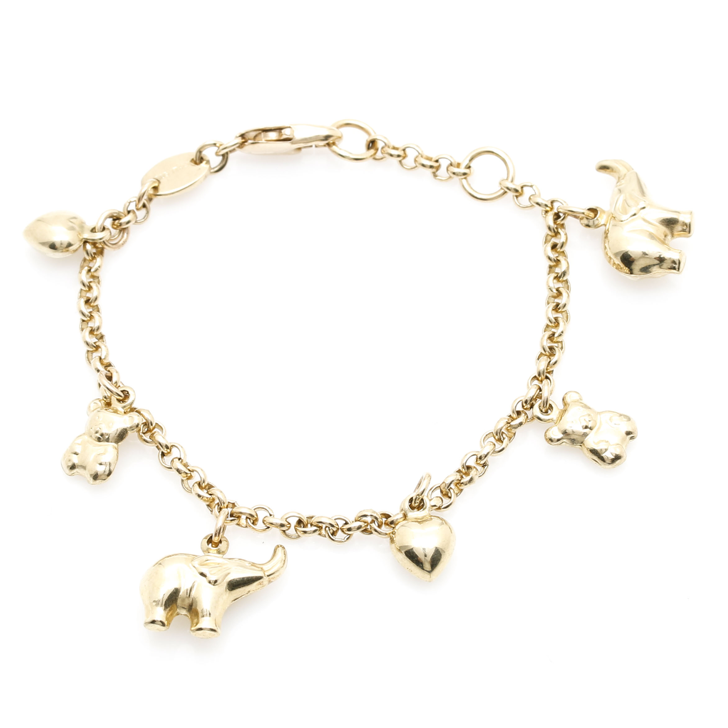 14K Yellow Gold Children's Charm Bracelet