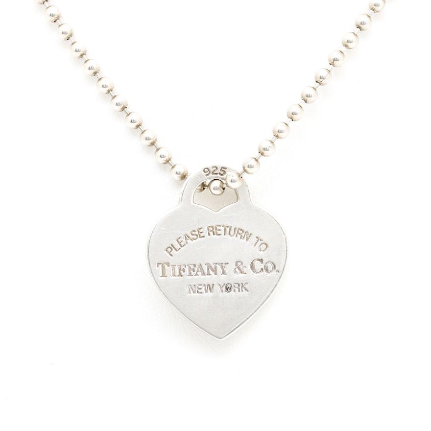 Tiffany & Co. Sterling Silver "Return to Tiffany" Heart Tag Necklace