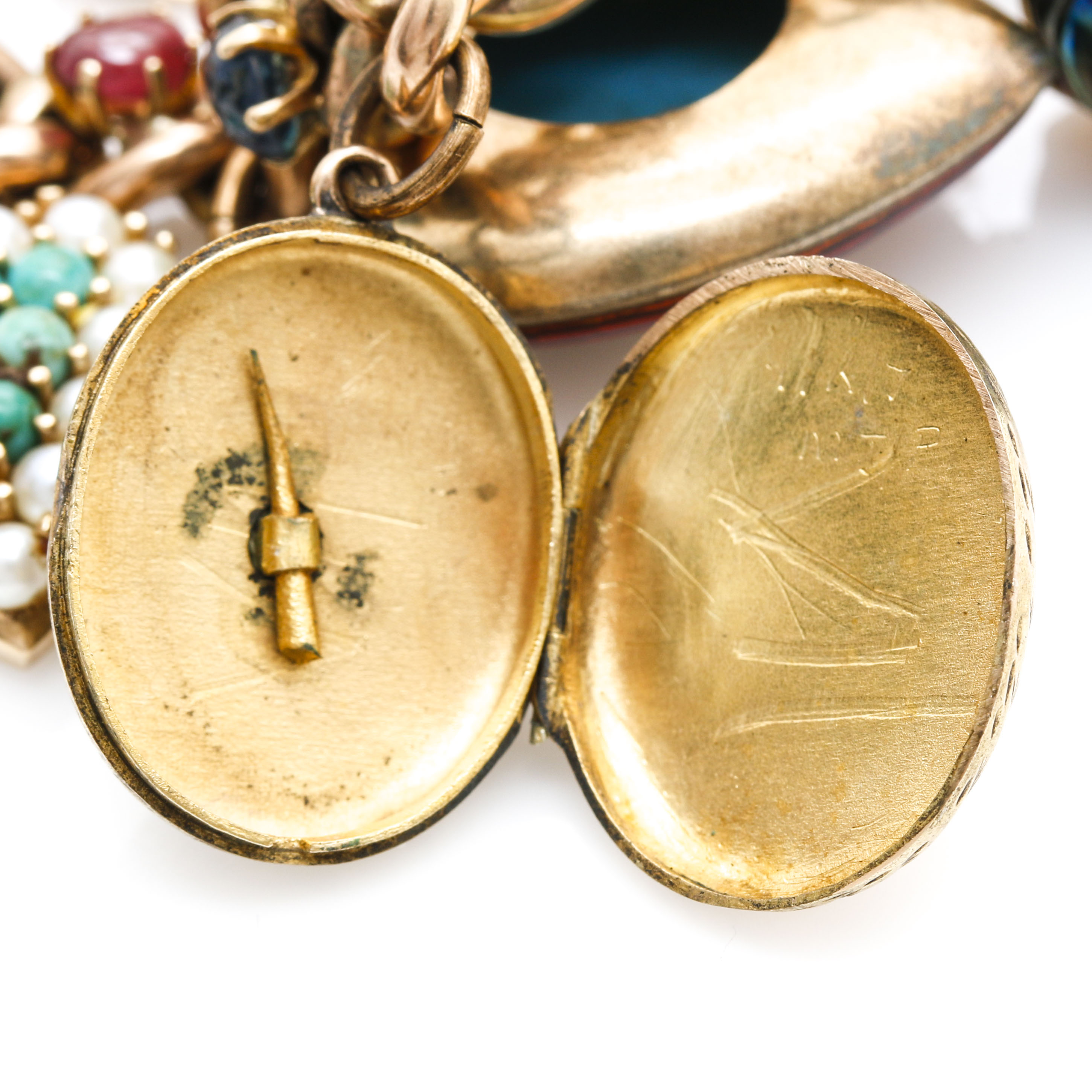 Yellow Gold Gemstone Charm Bracelet Featuring Tiffany & Co.