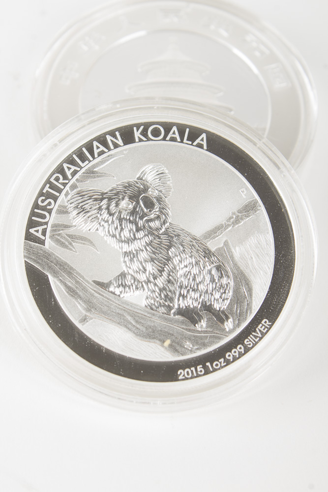 2015 Australia Silver Koala and 2016 Chinese Silver Panda