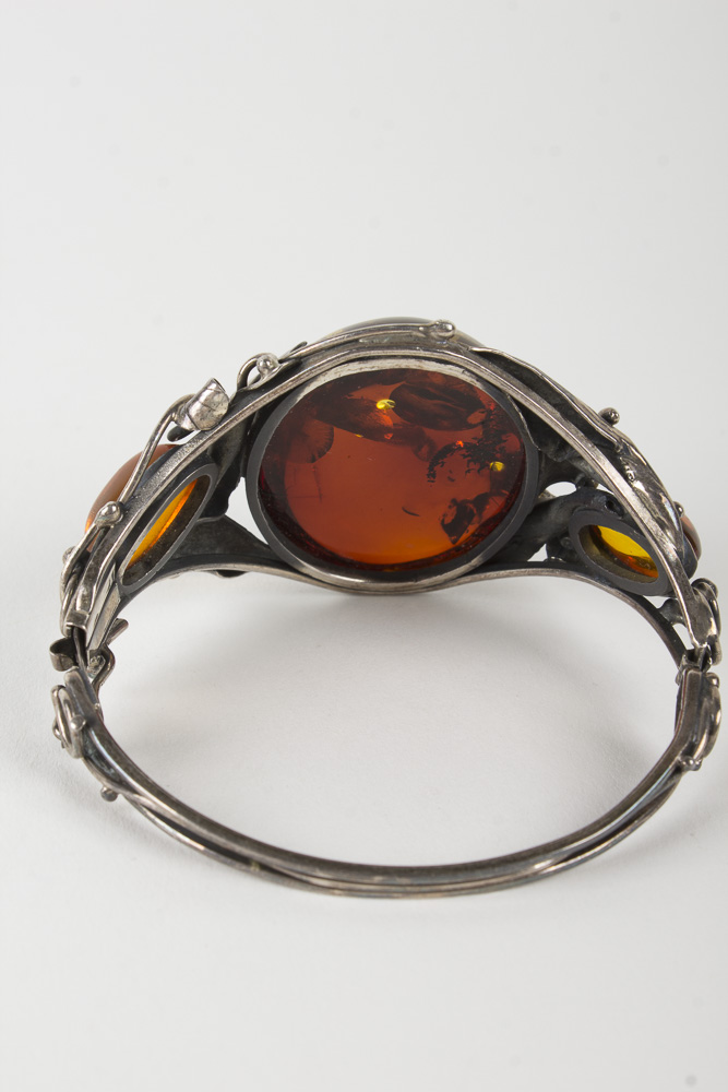 Silver Amber Bracelet and Pendant