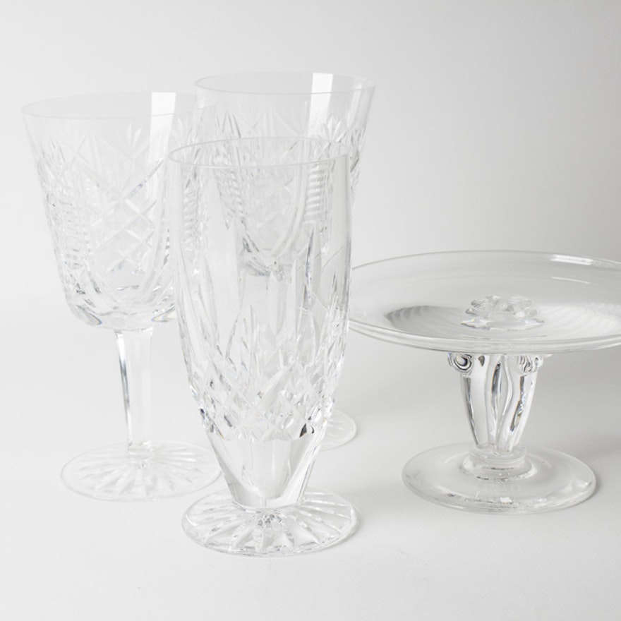 Waterford Crystal Glasses and Cake Stand