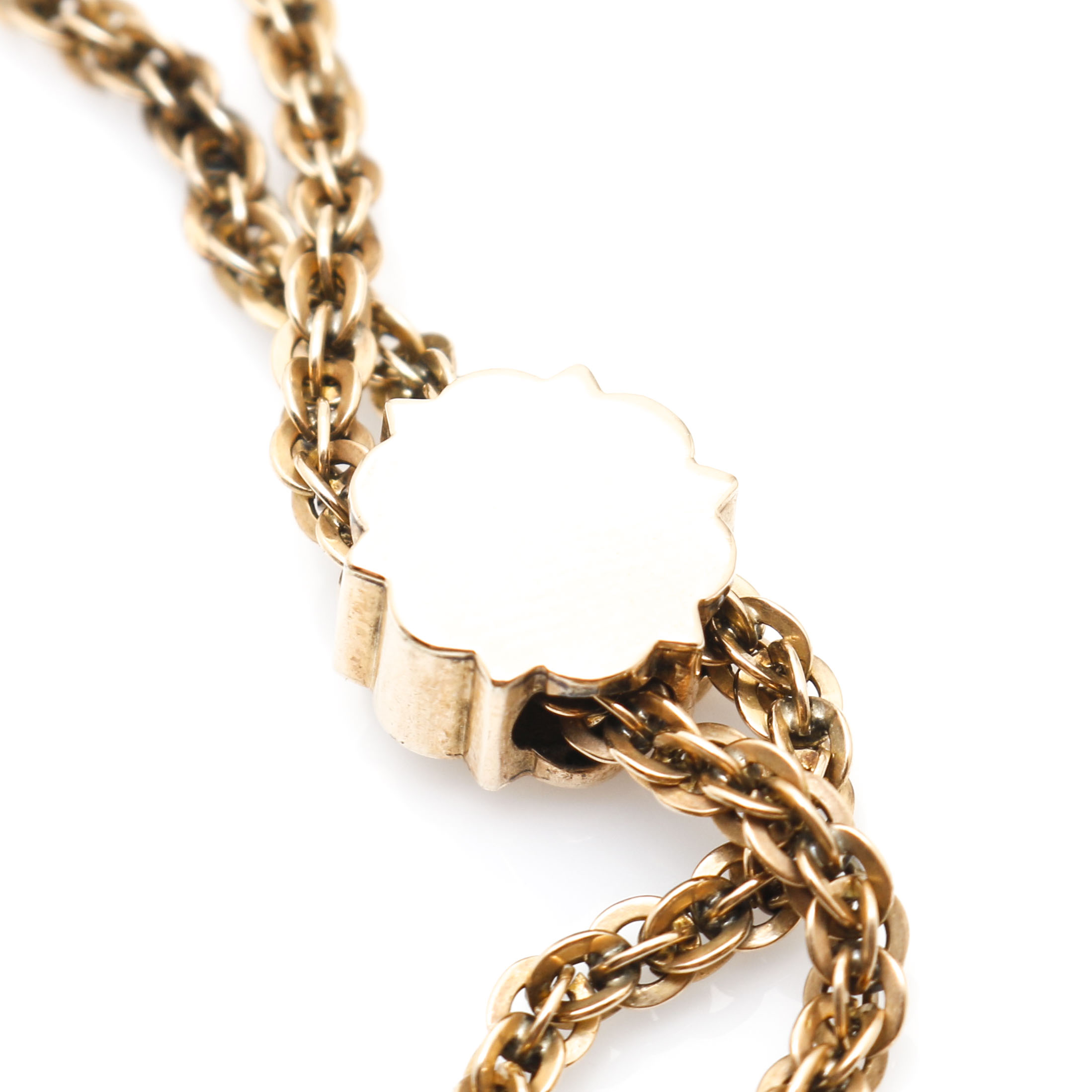 14K Yellow Gold Watch Fob Chain