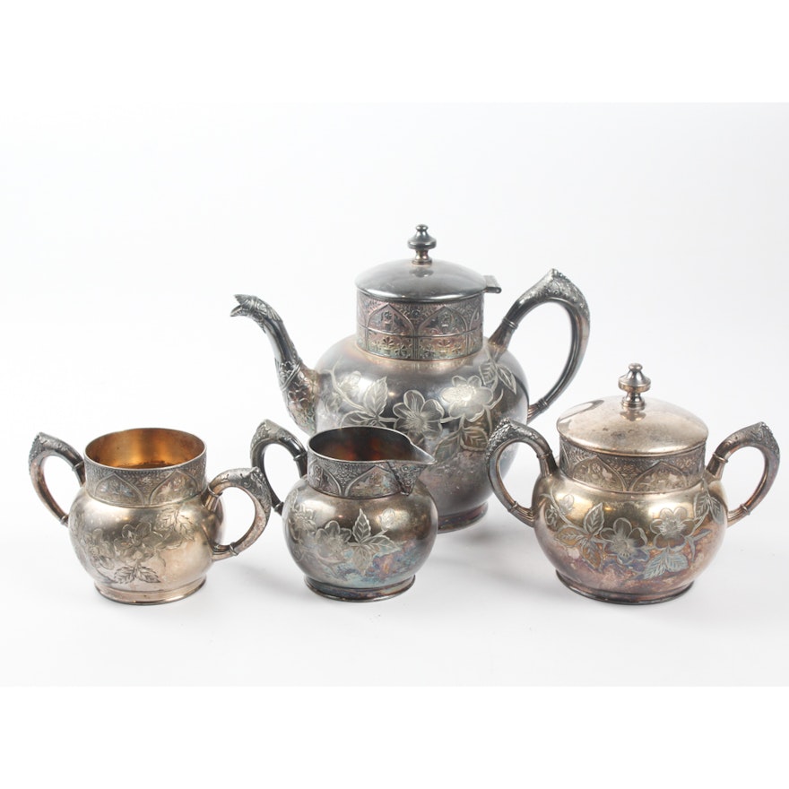 Hartford Silver Plate Co. Silver Plate Tea Service