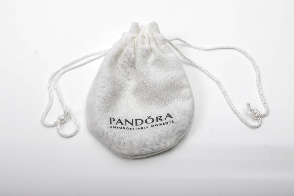 Pandora Sterling Silver and 14K Gold Charm Bracelet