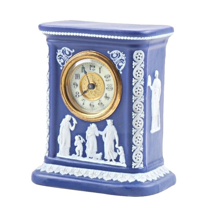 Wedgwood Cobalt Jasperware Clock