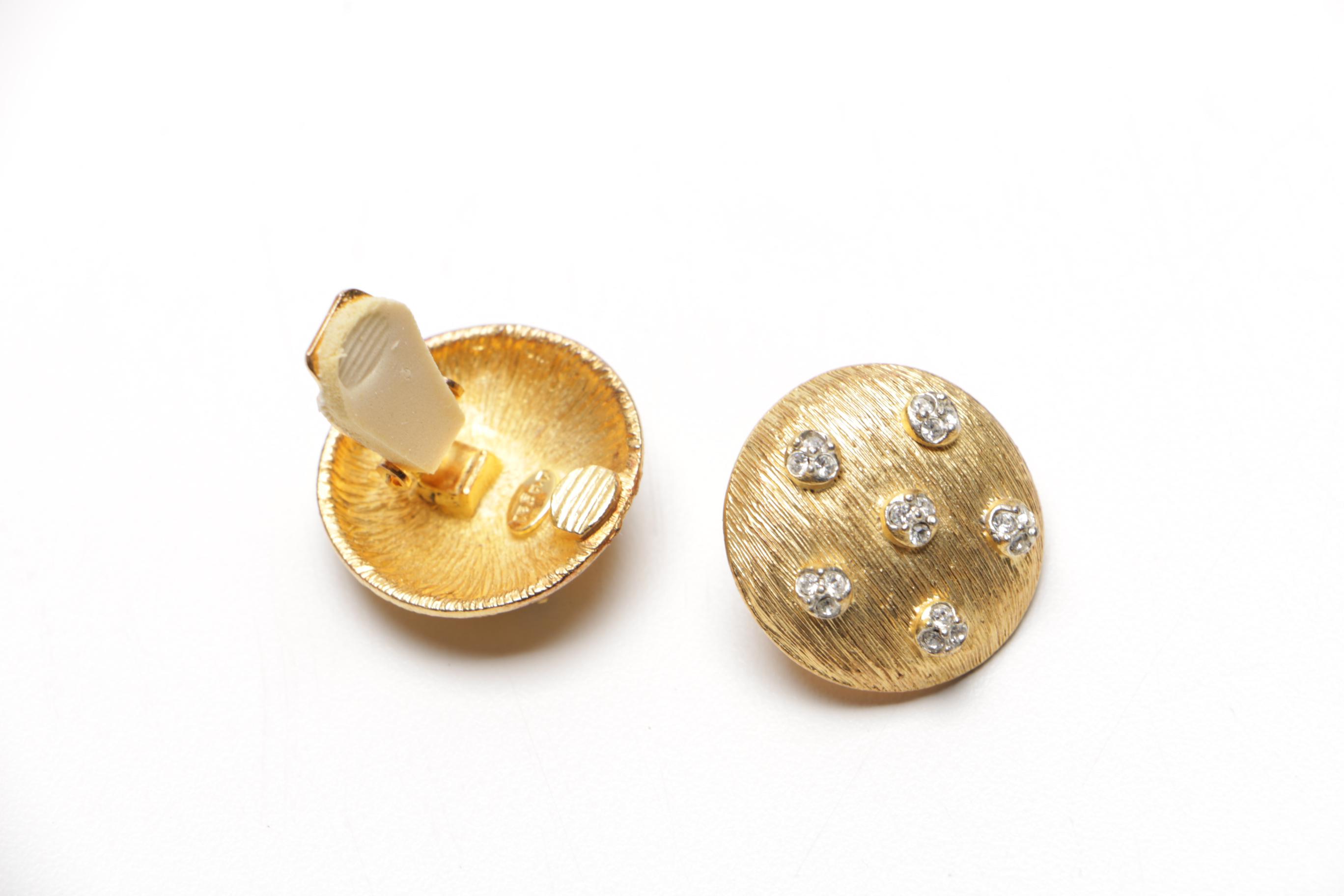 Assortment of Gold Tone Costume Jewelry