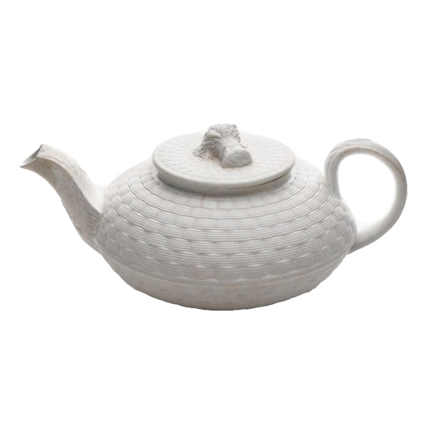 Wedgwood 19th Century Basket Weave Tea Pot