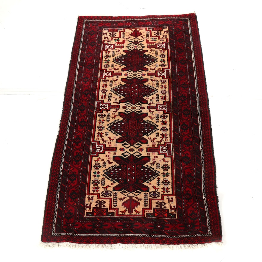 Hand-Knotted Northwest Persia Karaja Carpet Runner