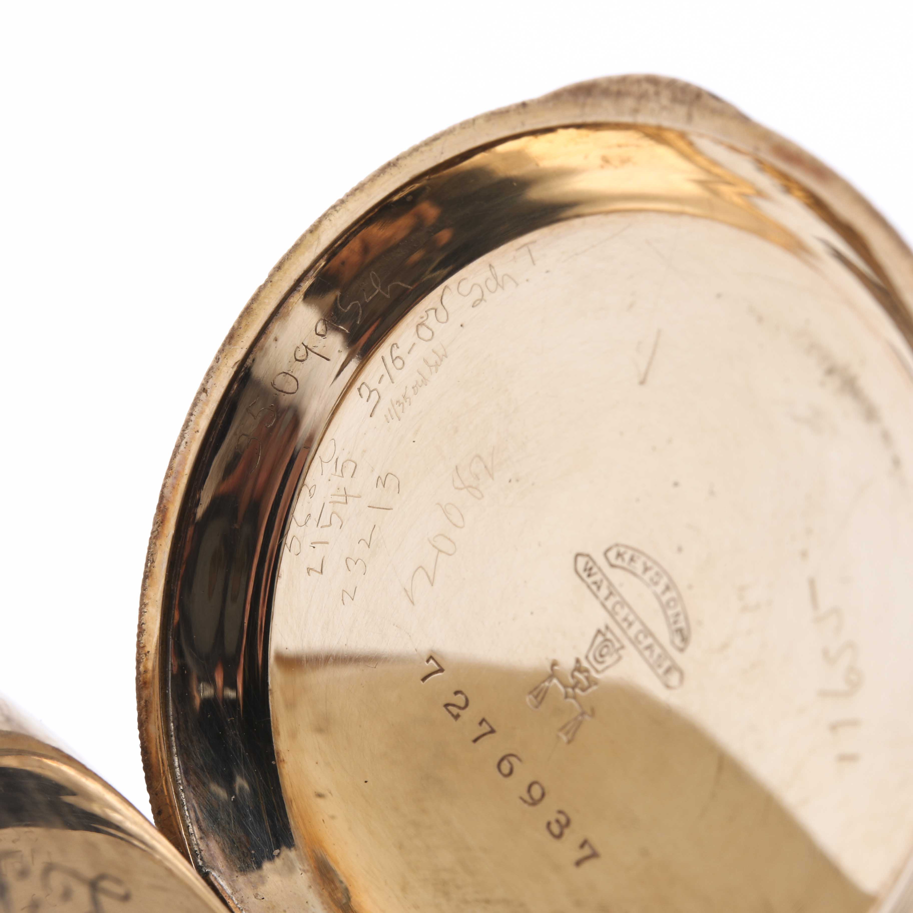 Antique Gold-Filled Waltham Pocket Watch With Gold-Filled Fleur de Lis Brooch