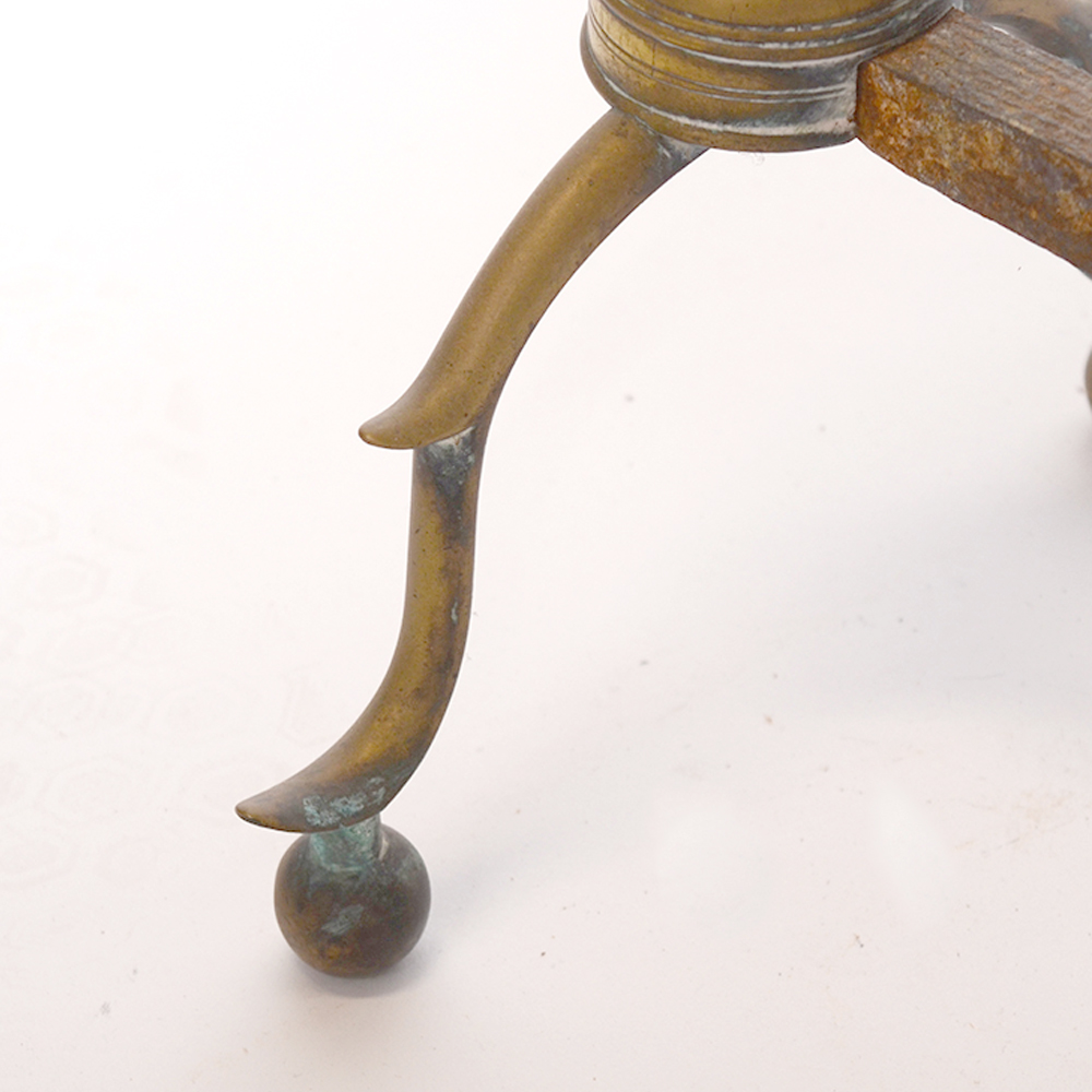 Early 19th Century Federal Brass Andirons