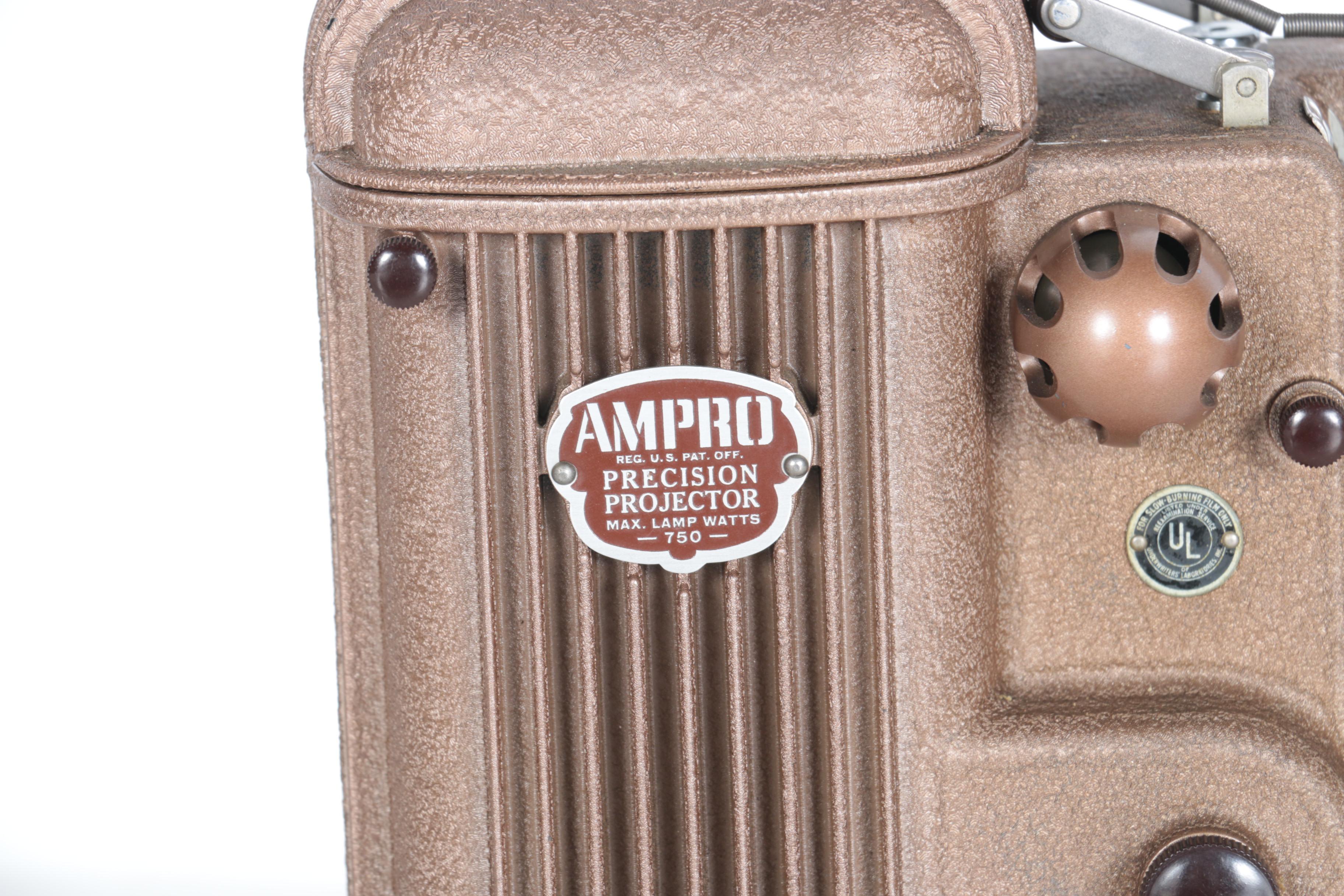 Vintage Ampro Precision Projector, Screen and Accessories