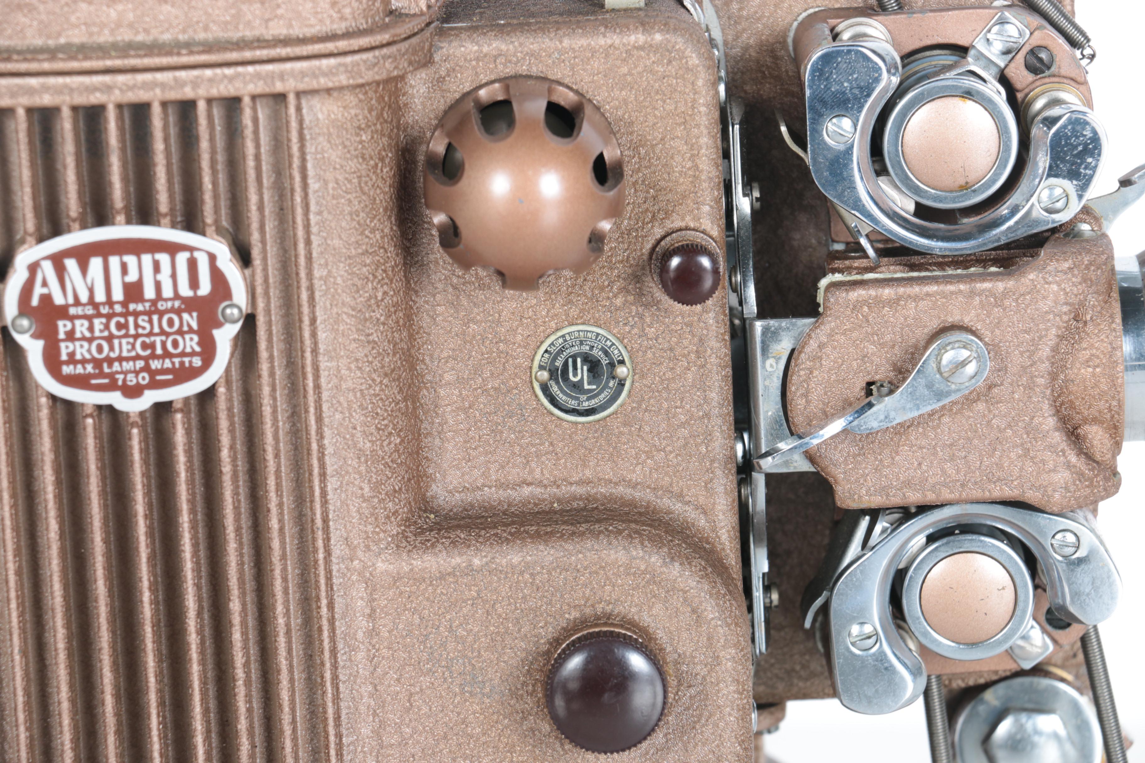 Vintage Ampro Precision Projector, Screen and Accessories