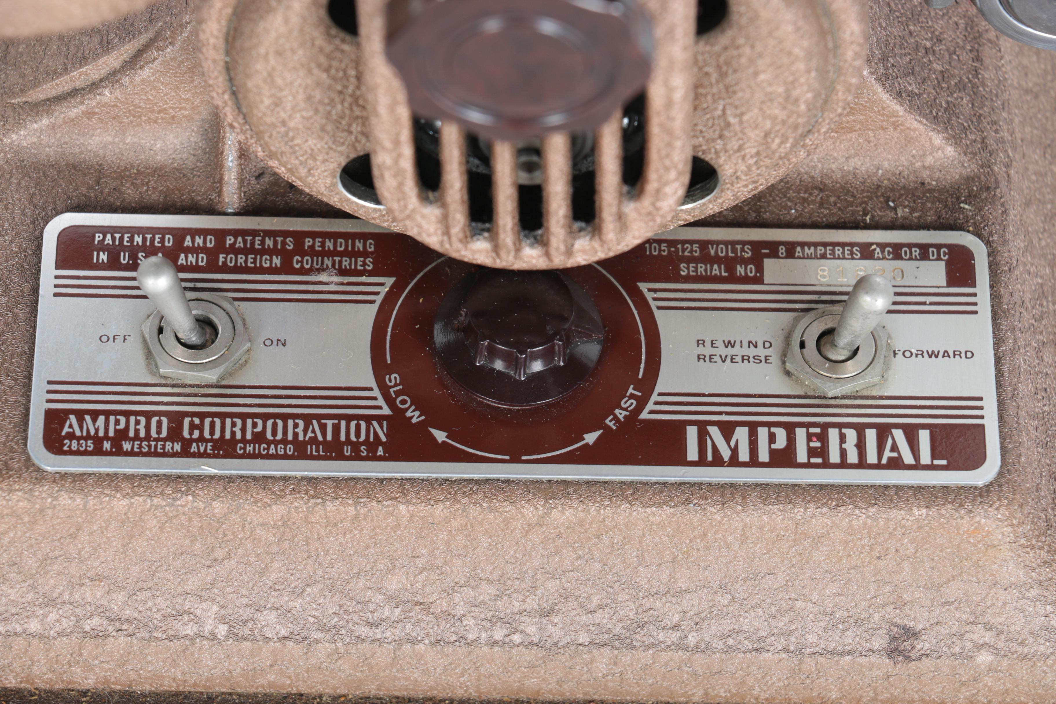 Vintage Ampro Precision Projector, Screen and Accessories