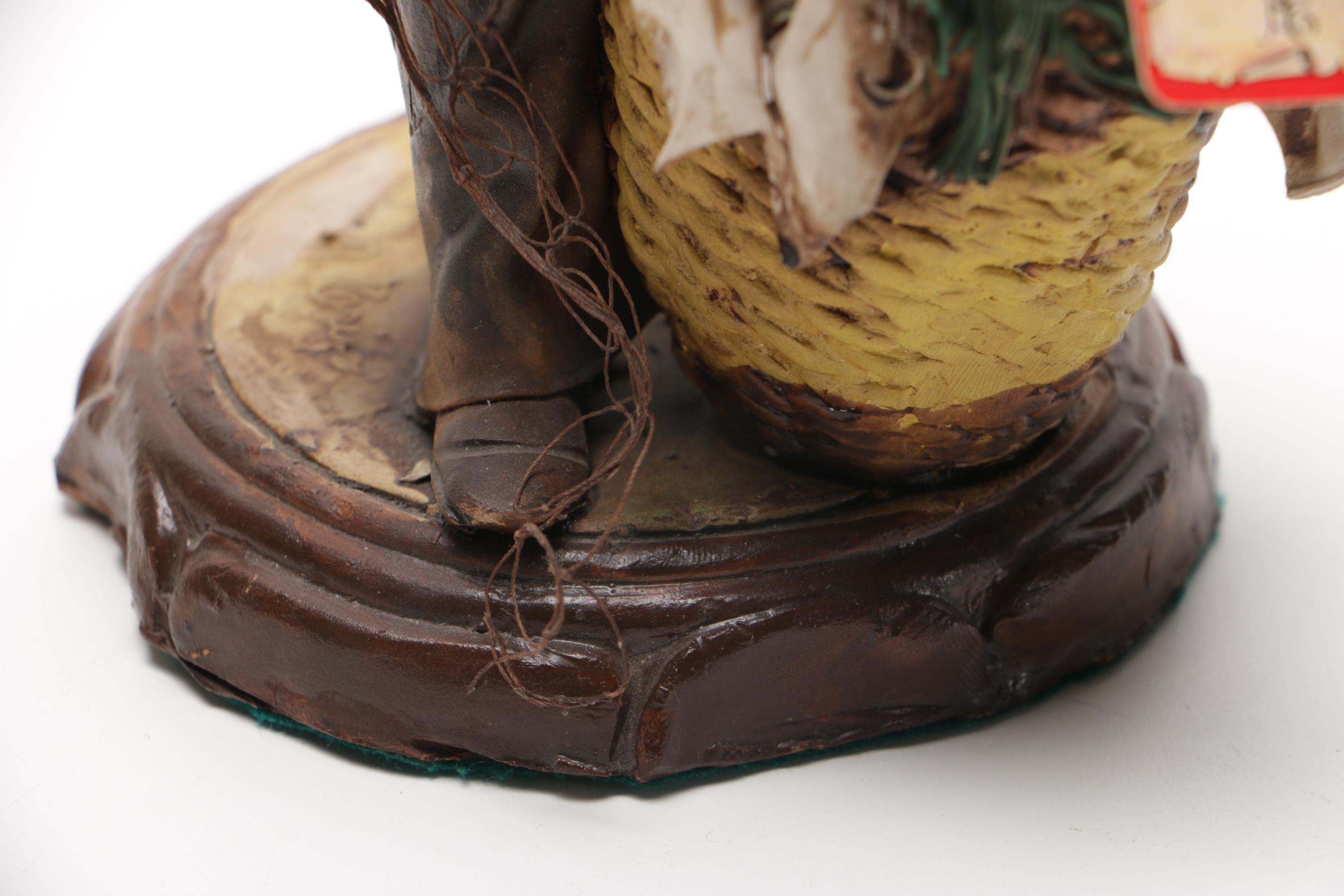 Handmade Terracotta Fisherman Figurine by Angela Tripi