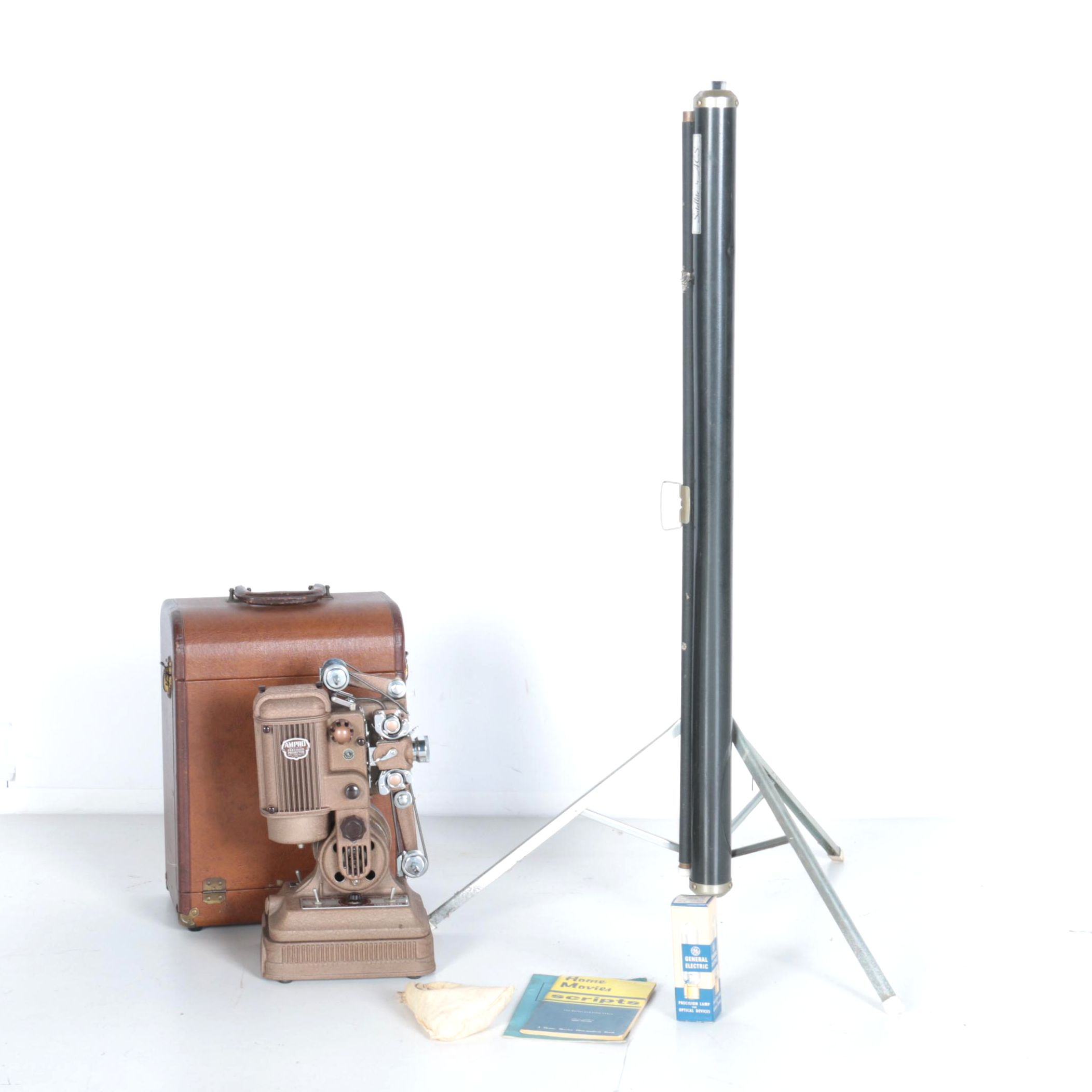 Vintage Ampro Precision Projector, Screen and Accessories