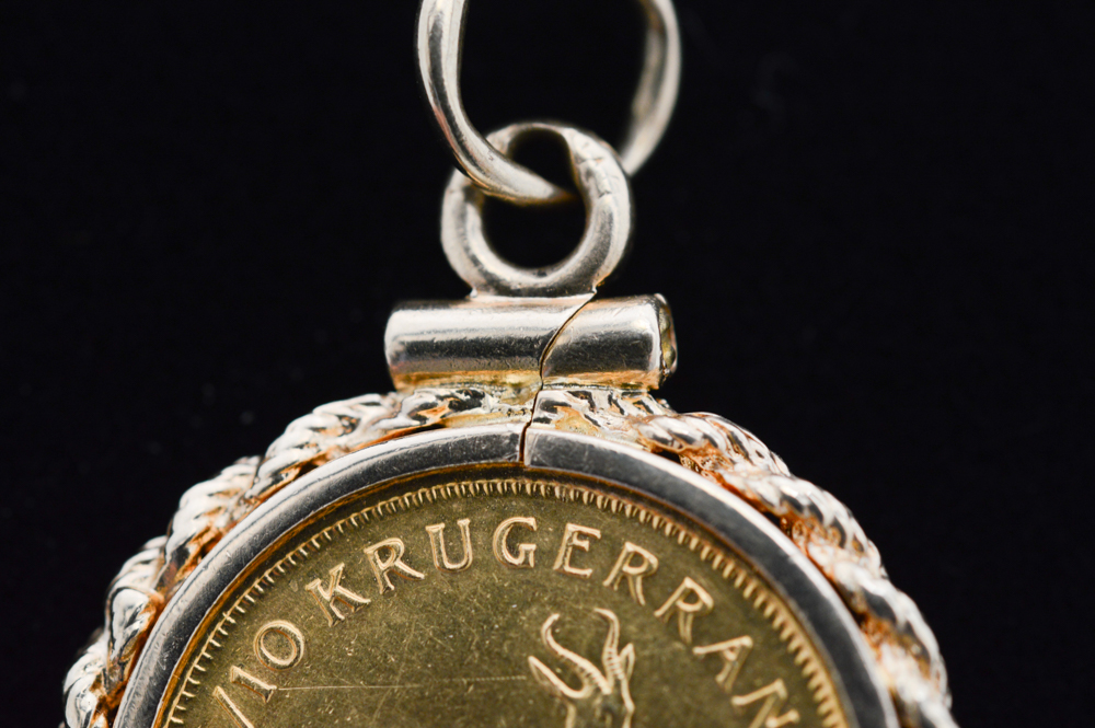 14K Yellow Gold Necklace With 1981 Krugerrand Coin Pendant