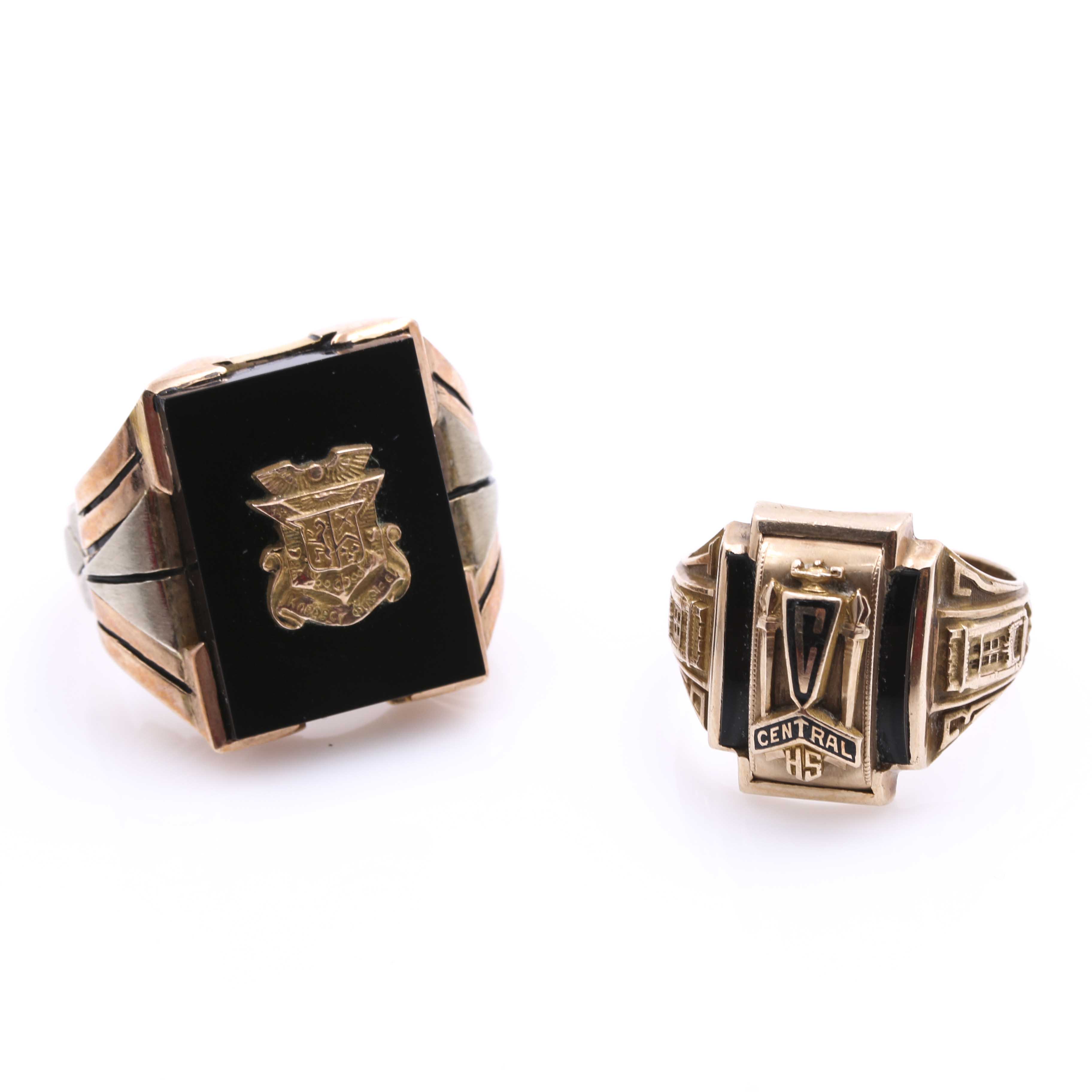 Pair of Vintage Class Rings