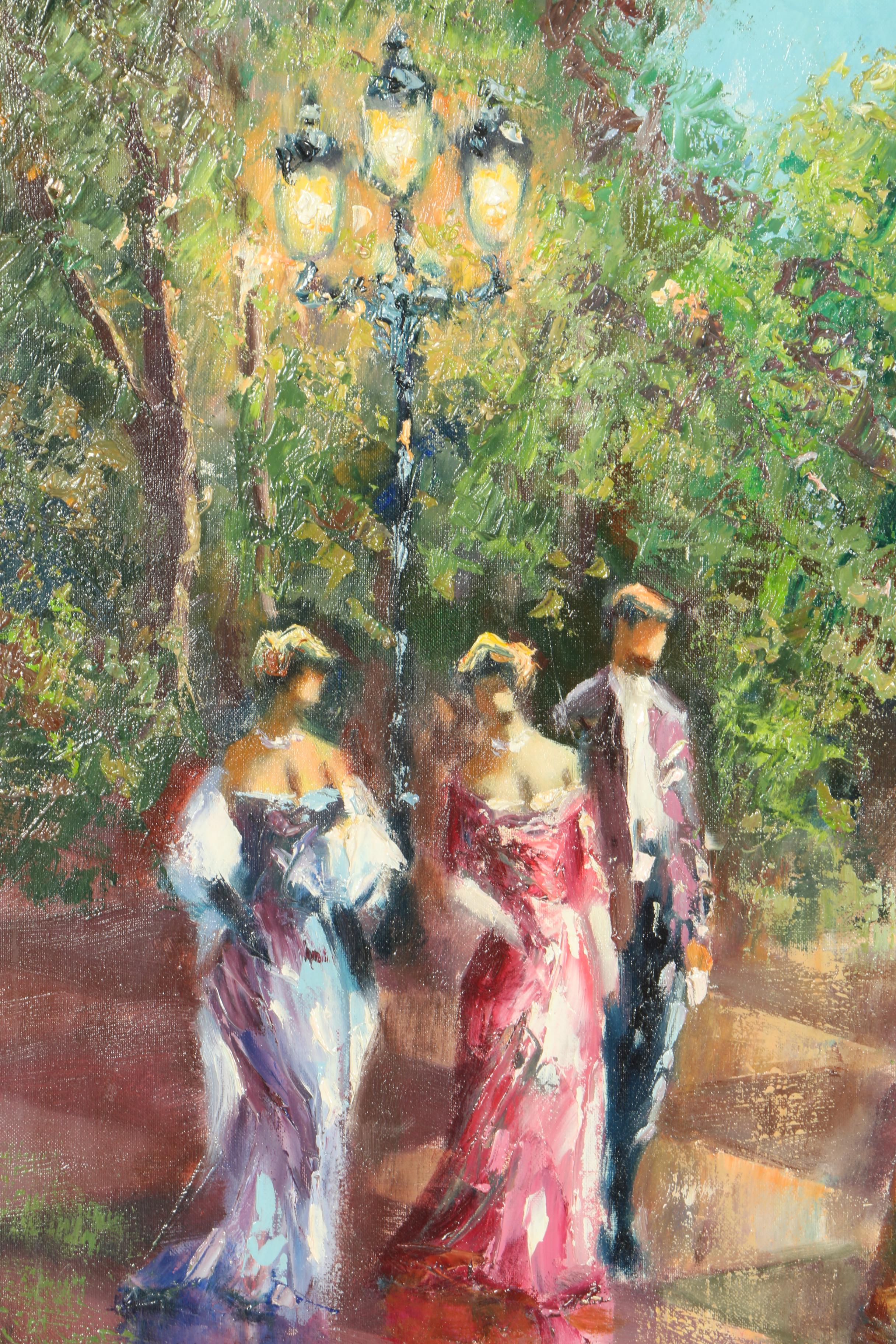 Christian Jereczek Oil Painting on Canvas "Stairway"