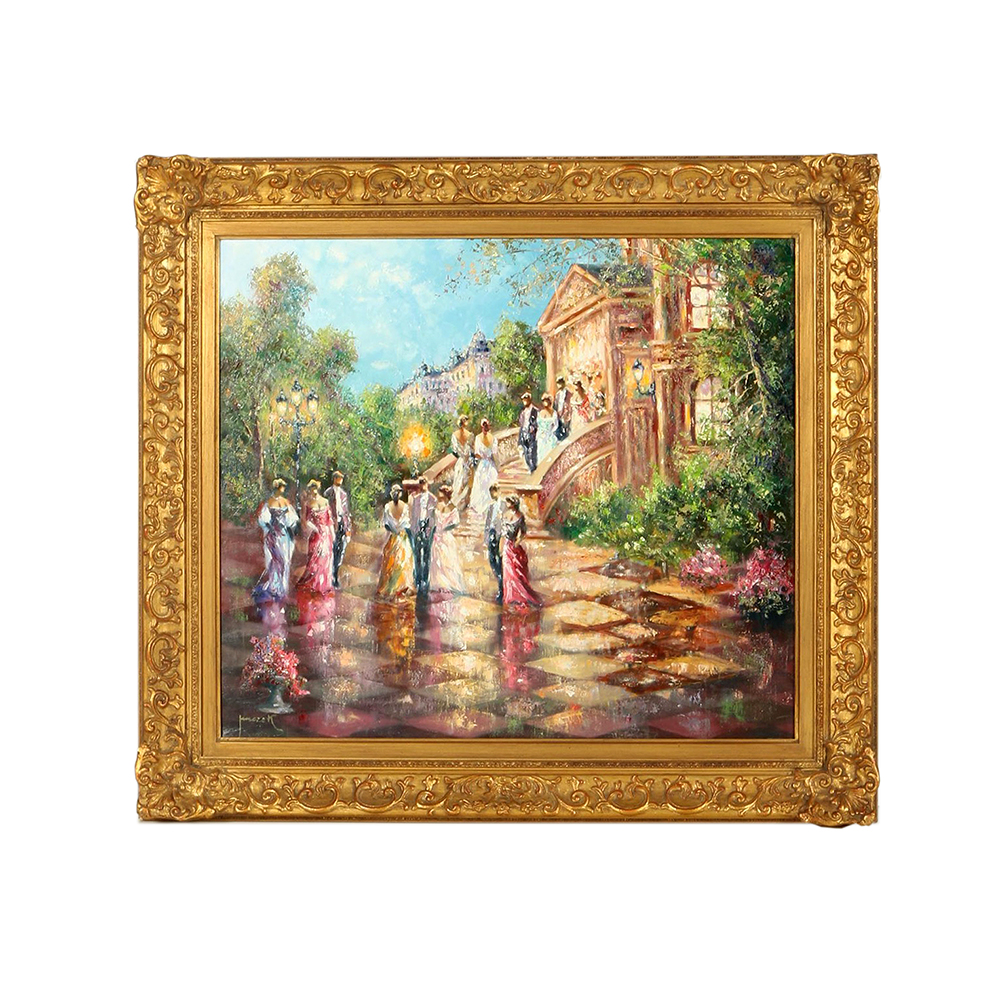 Christian Jereczek Oil Painting on Canvas "Stairway"