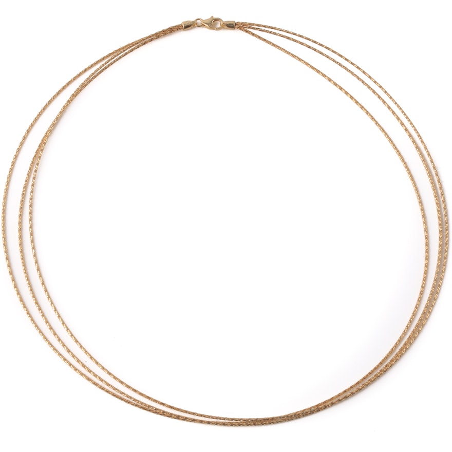 14K Yellow Gold Fancy Link Chain Necklace