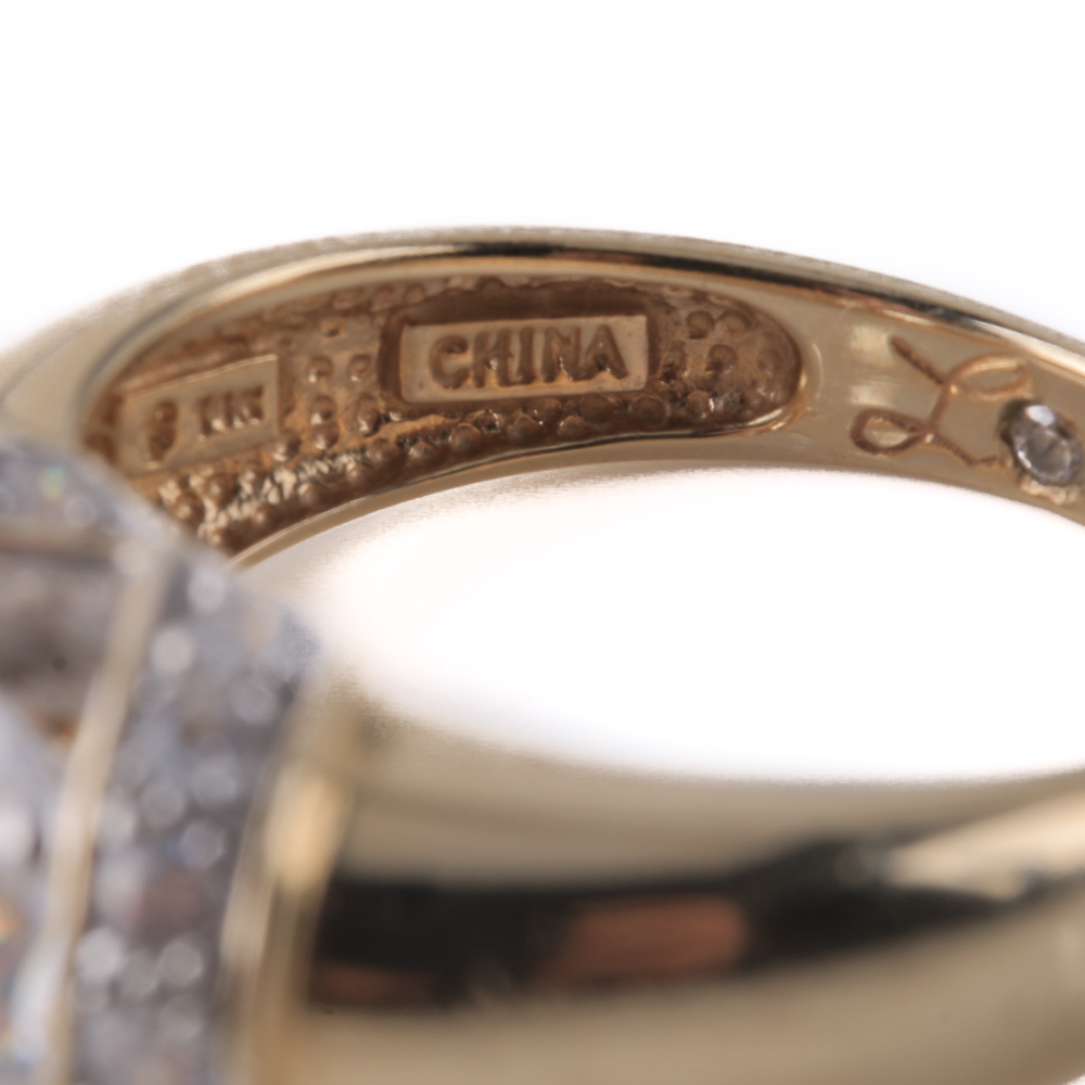 14K Yellow Gold Cubic Zirconia Ring