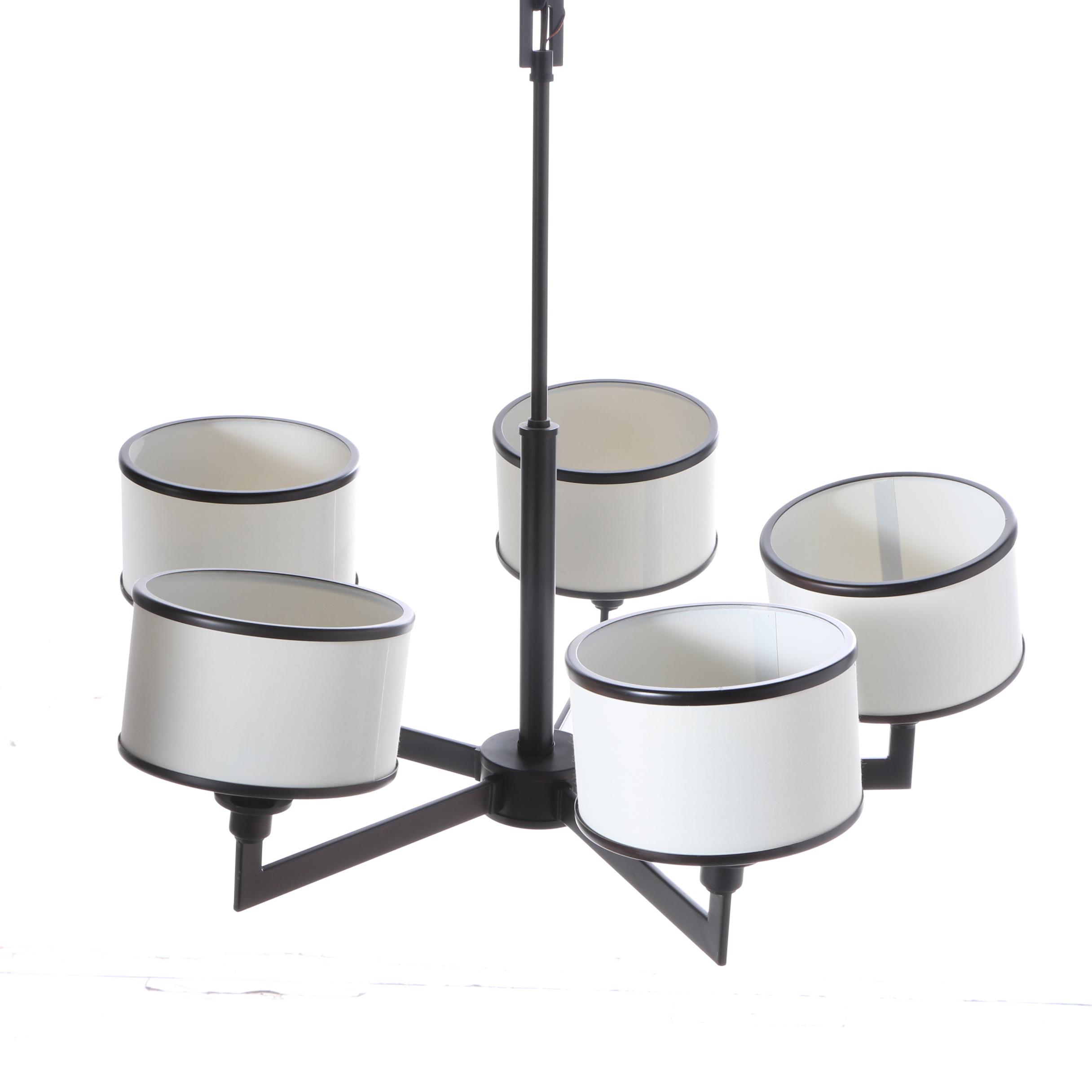 Black and White Uplight Chandelier