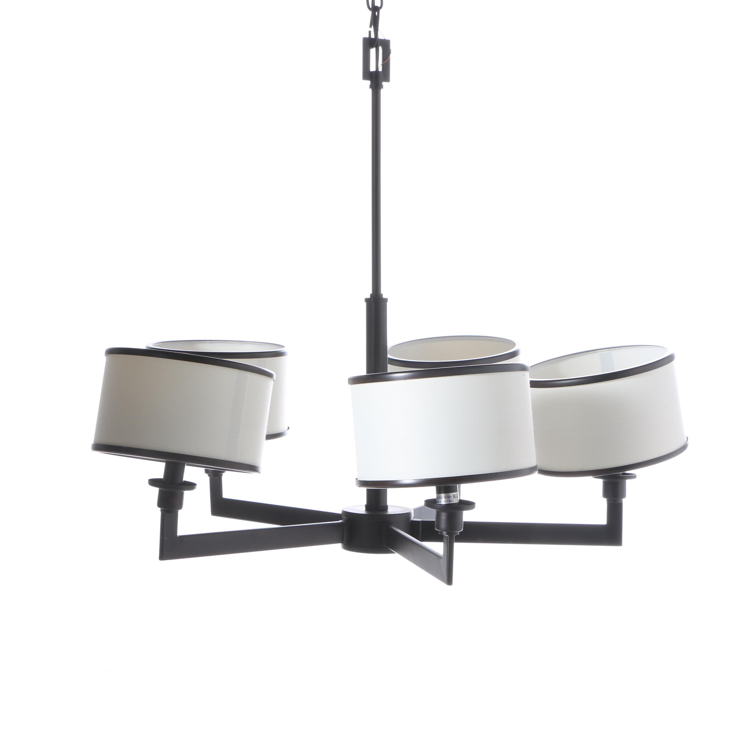 Black and White Uplight Chandelier