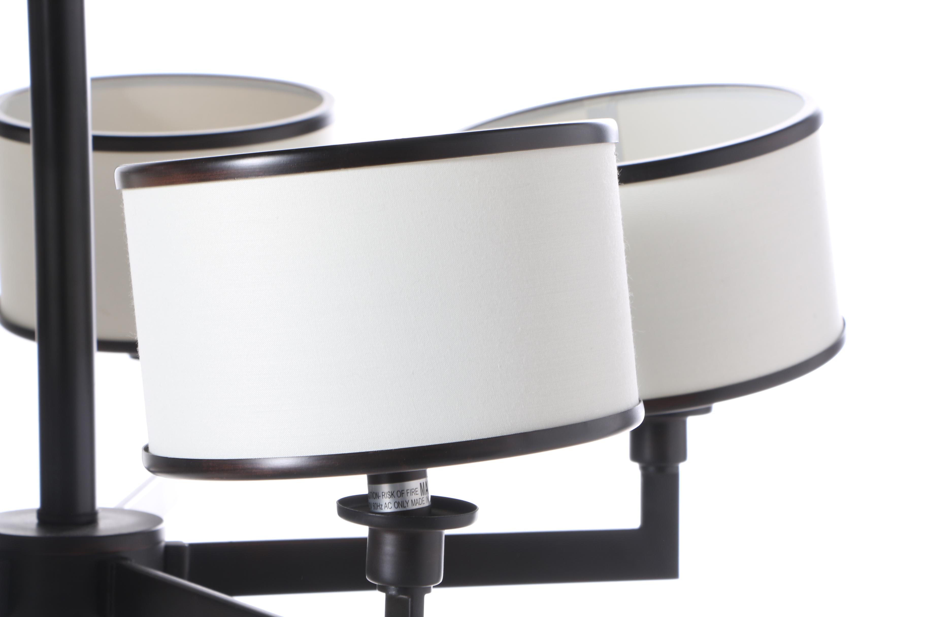 Black and White Uplight Chandelier