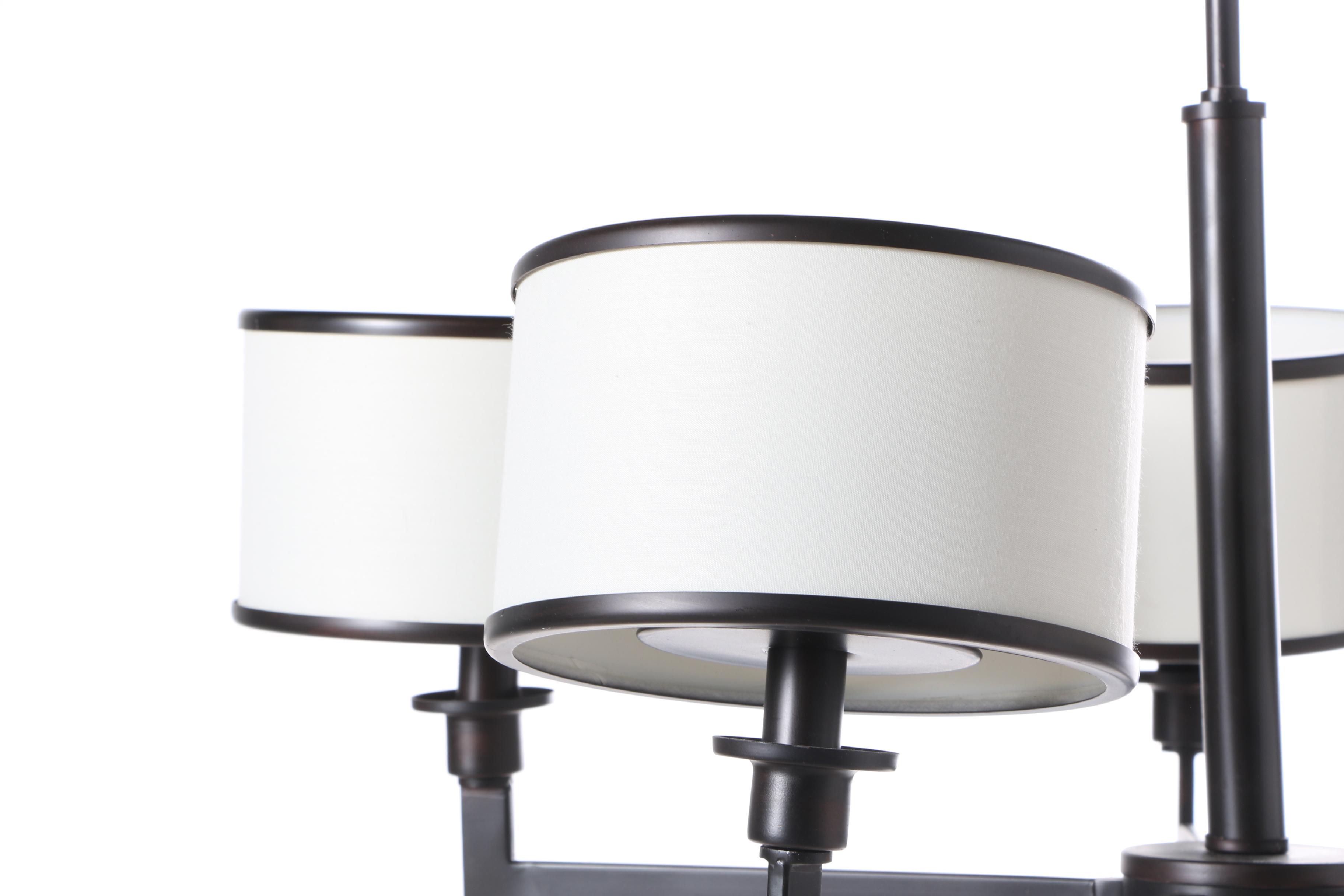 Black and White Uplight Chandelier