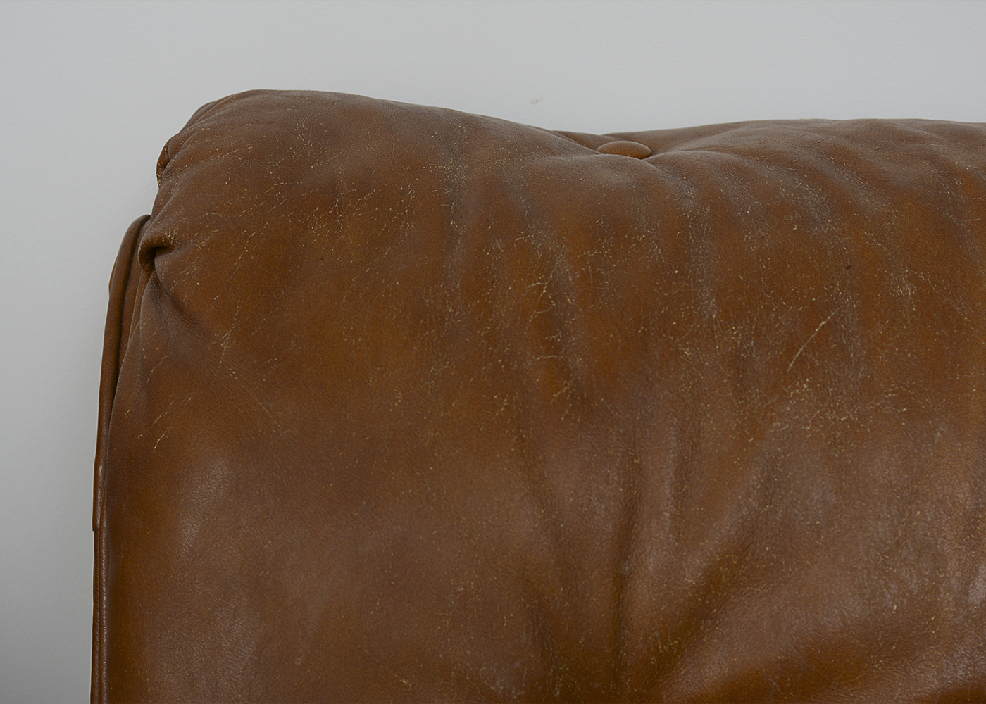 Two Vintage Drexel Heritage Leather Armchairs and Ottoman