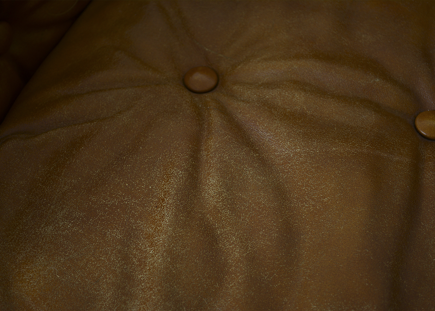 Two Vintage Drexel Heritage Leather Armchairs and Ottoman