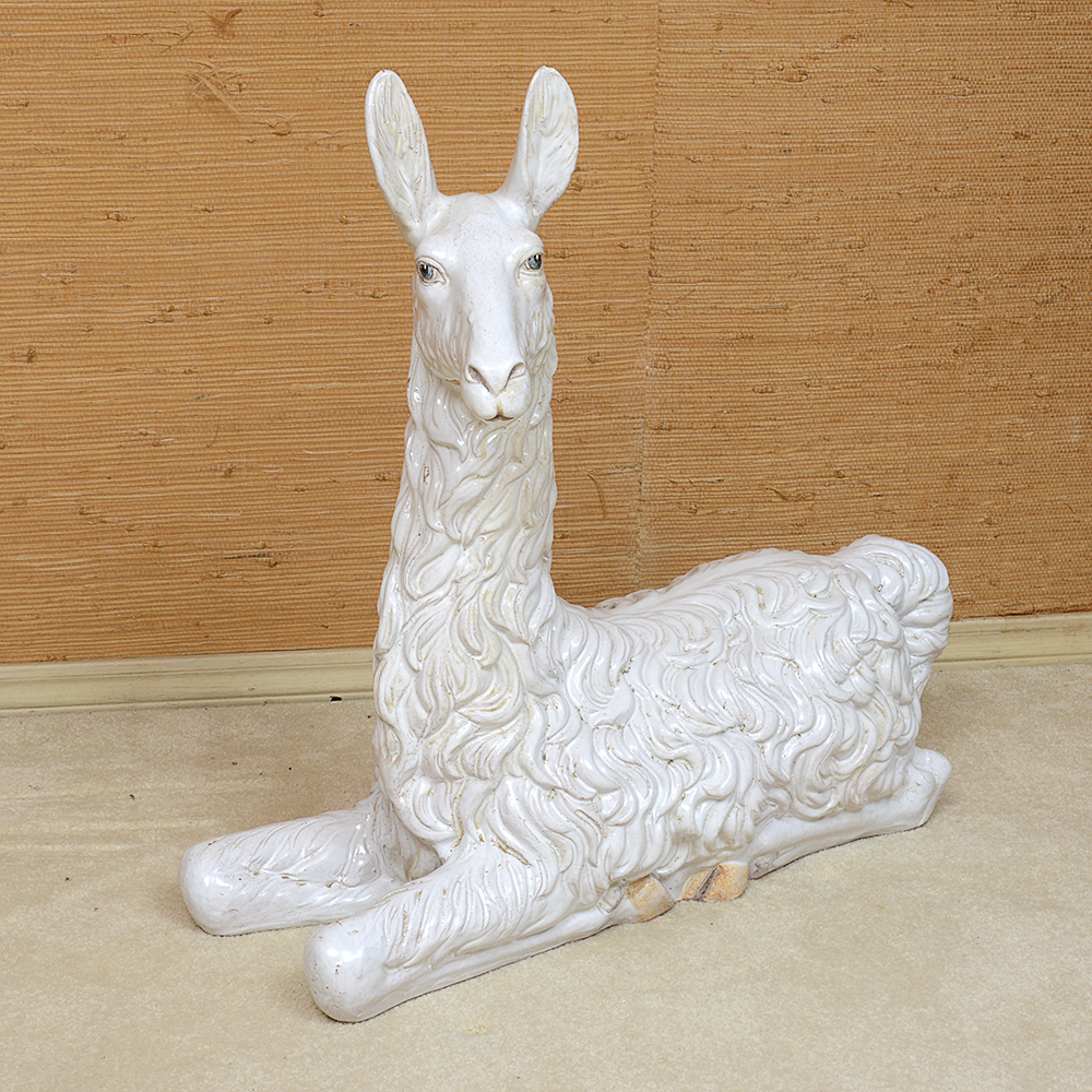Substantial Italian Llama Ceramic Sculpture
