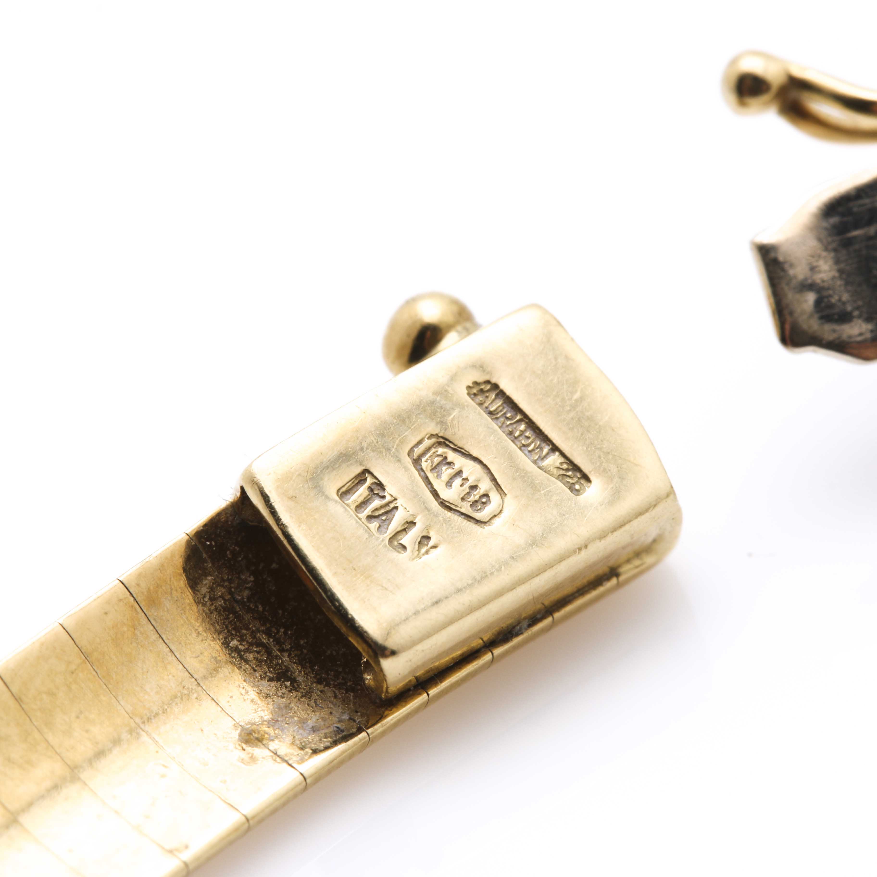 18K Yellow Gold Omega Chain Necklace