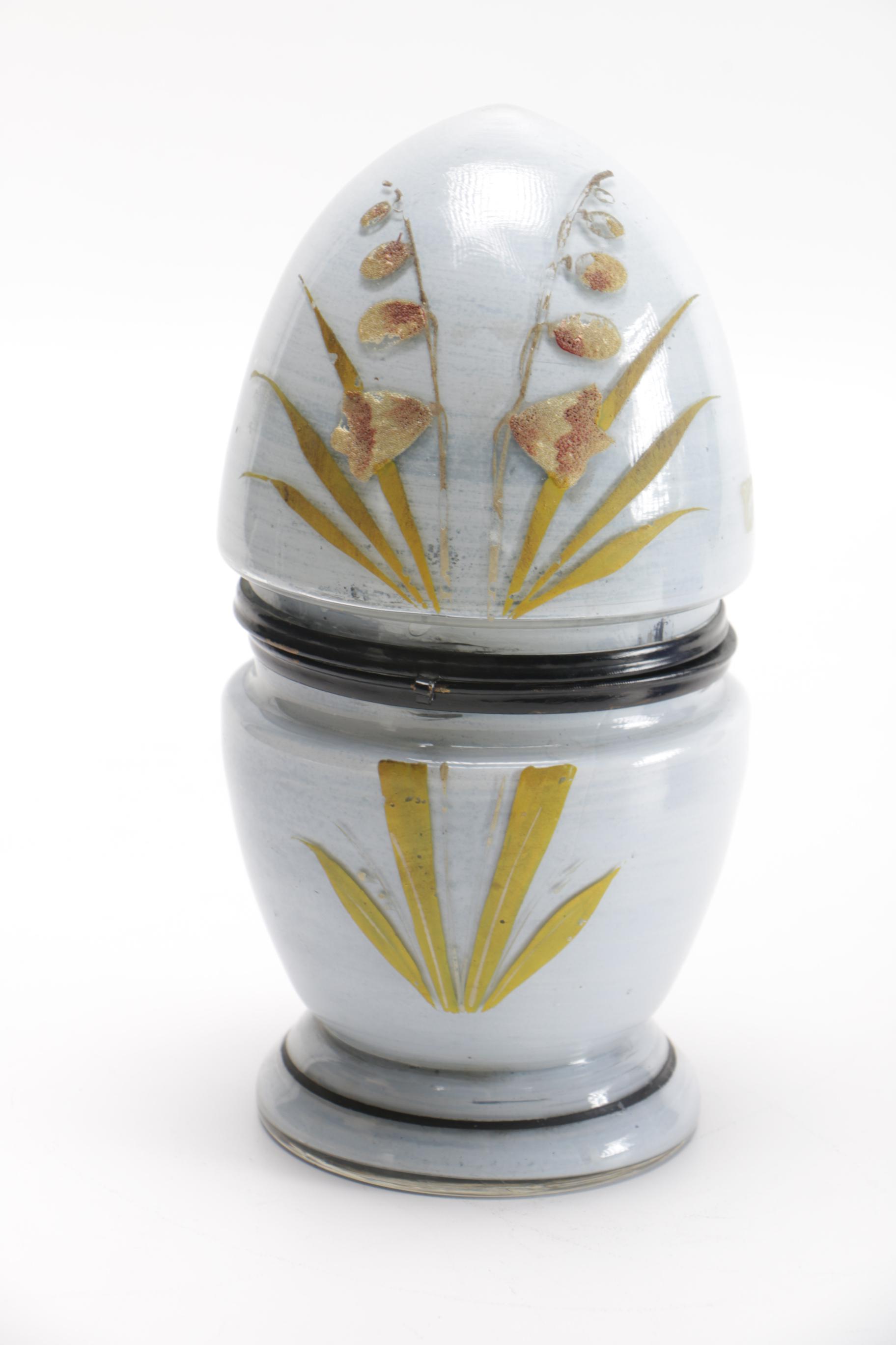 Vintage Egg-Shaped Glass Liquor Decanter Sets