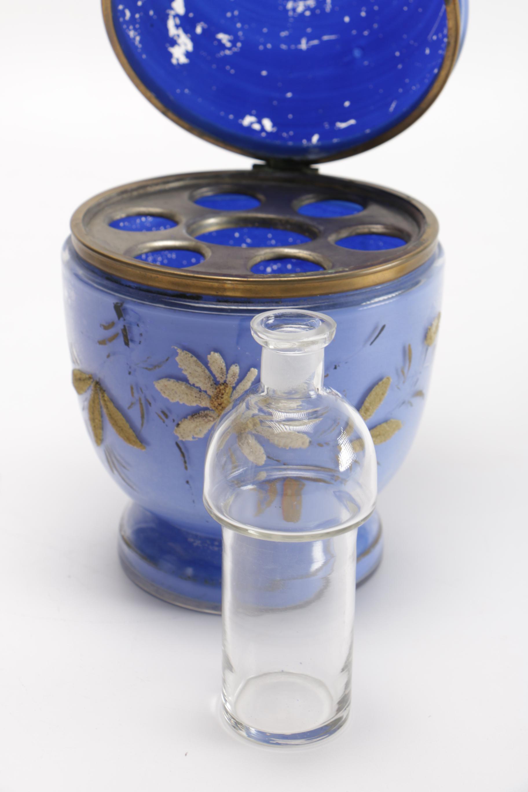 Vintage Egg-Shaped Glass Liquor Decanter Sets