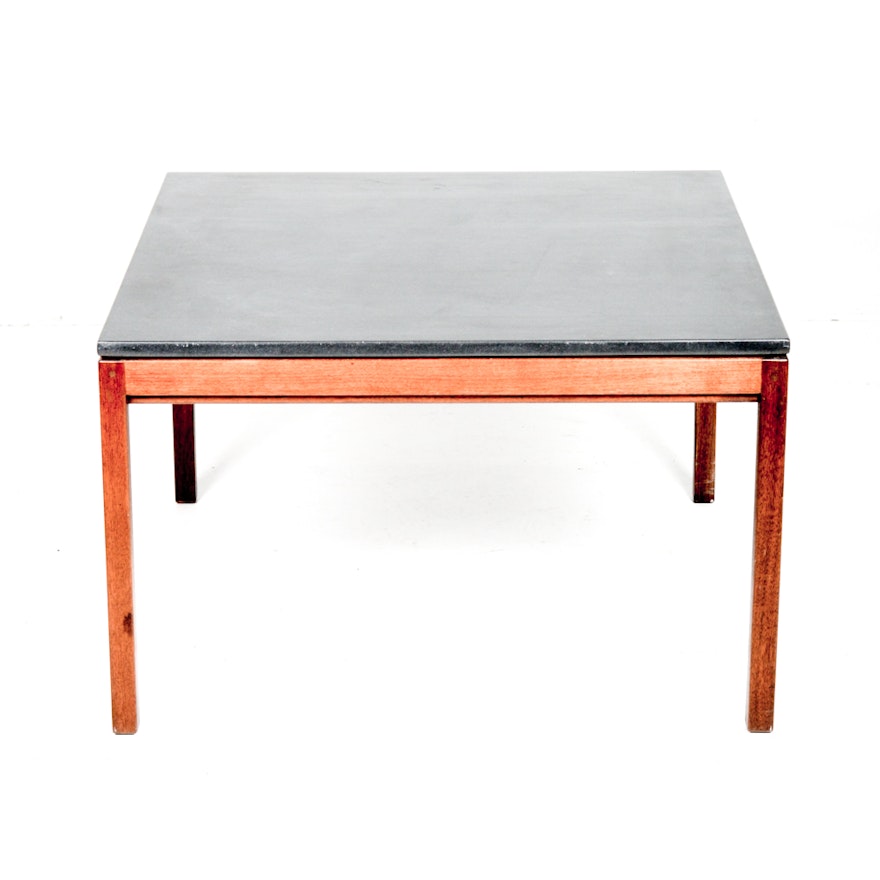 Danish Modern Slate Topped Table by Jens Risom