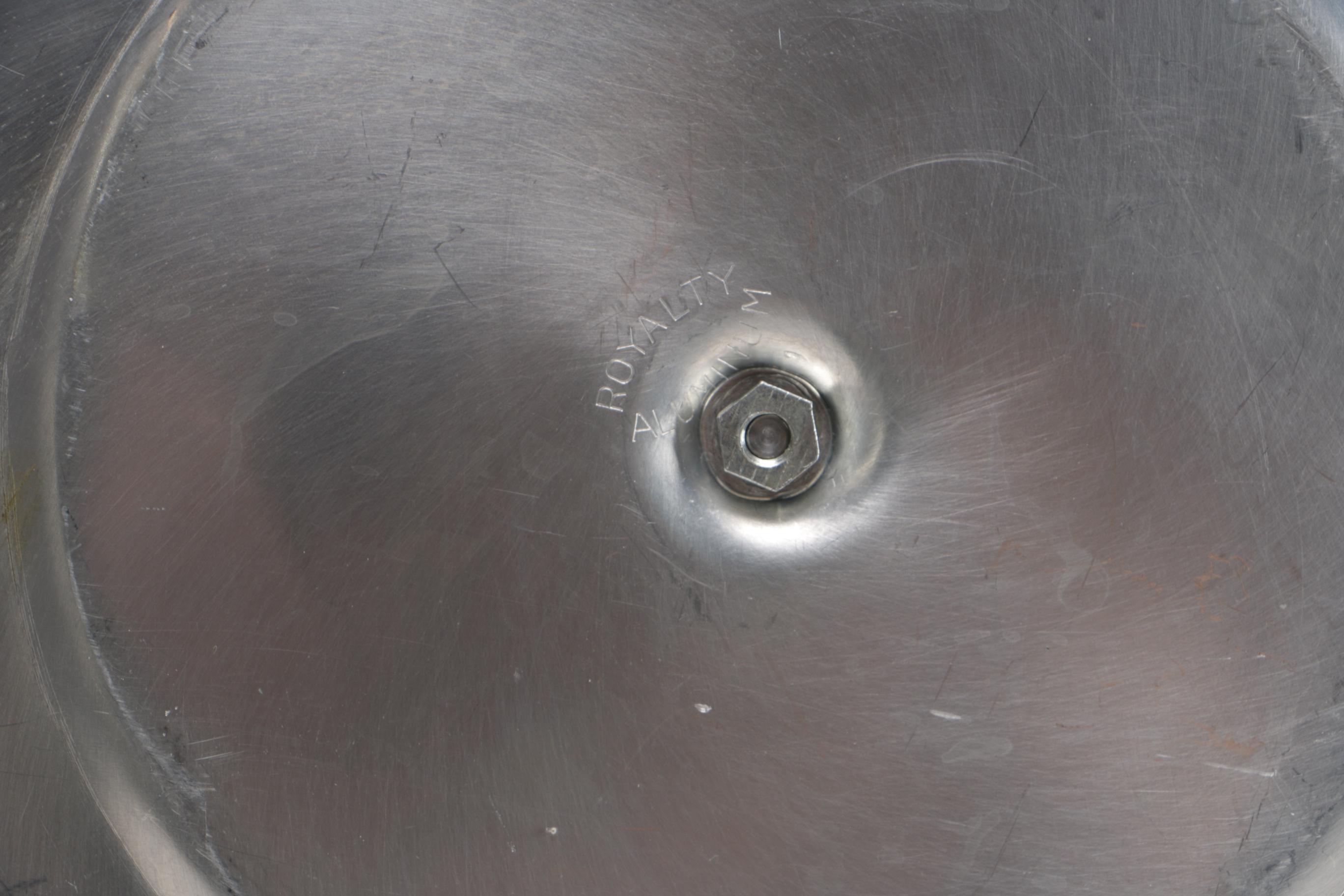 Royalty 1940s Aluminum Three Tiered Tray and Other Serving Pieces