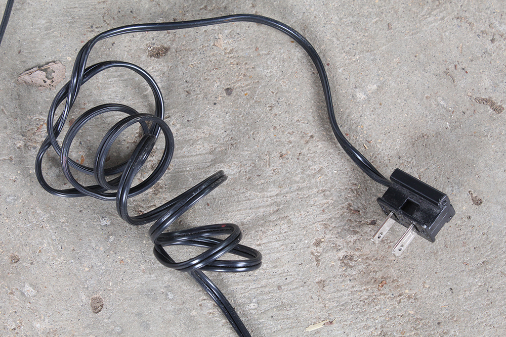 Vintage Hand-Painted Tin Table Lamp