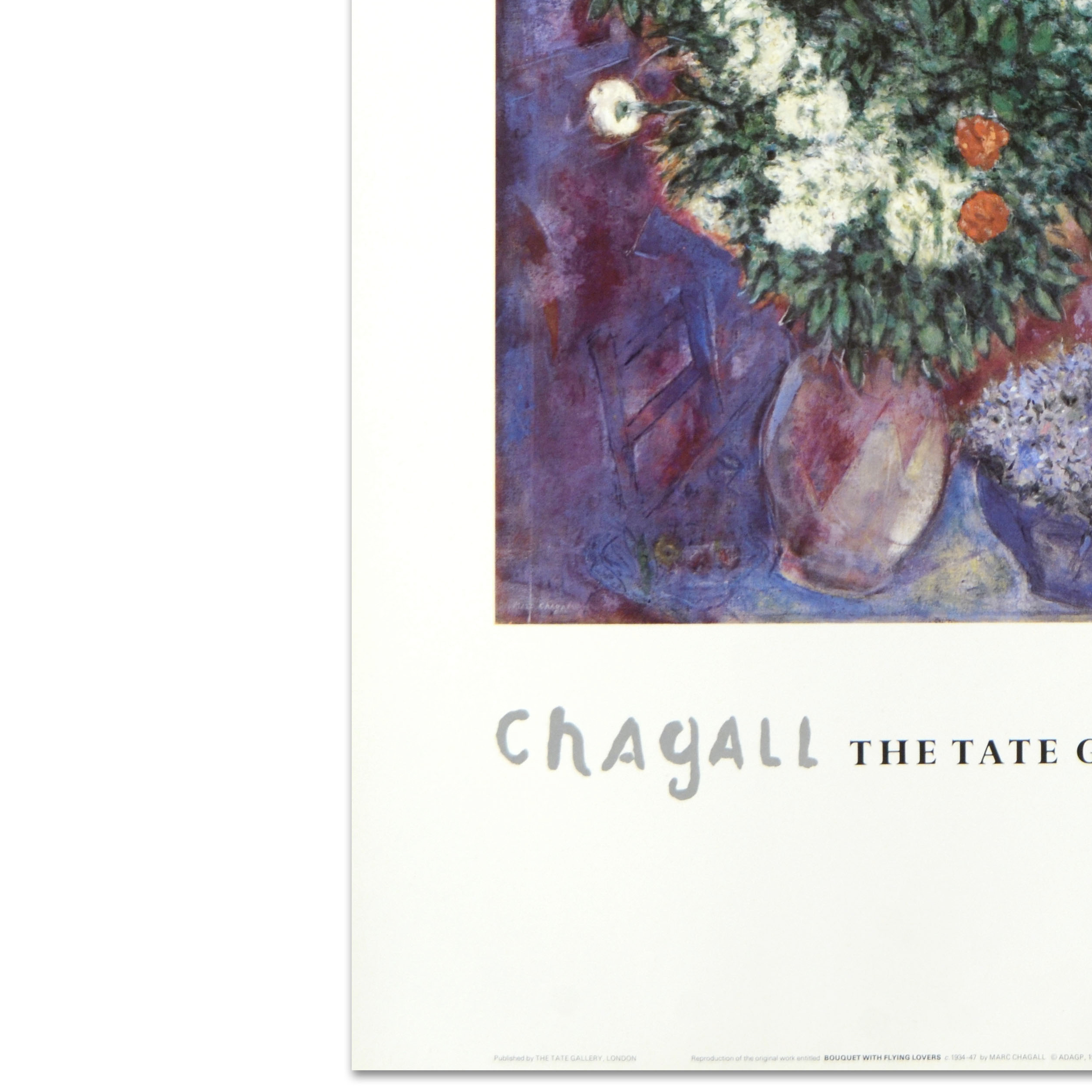 After Marc Chagall Reproduction Print "Bouquet with Flying Lover"