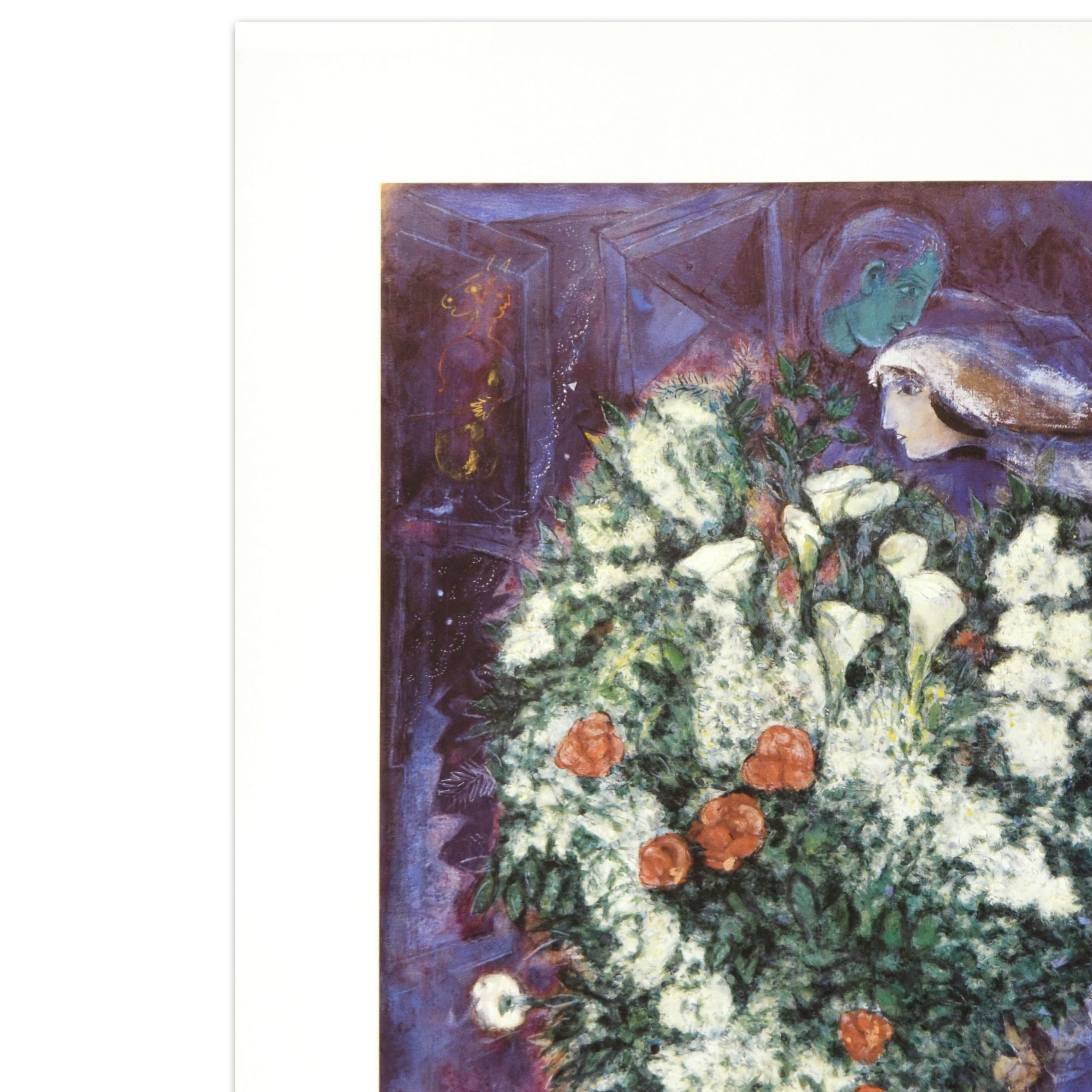 After Marc Chagall Reproduction Print "Bouquet with Flying Lover"