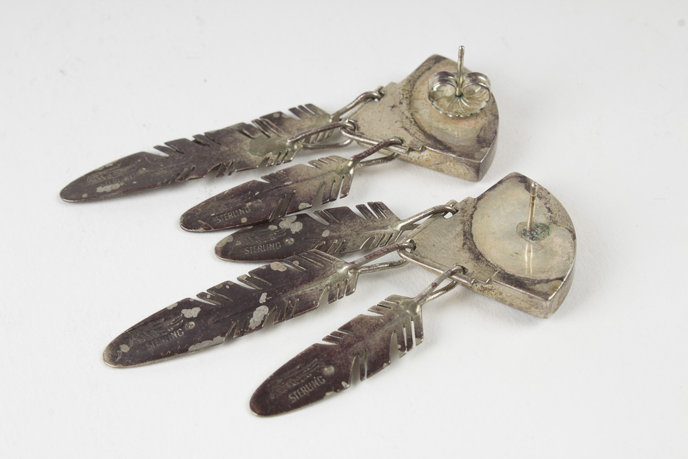 Collection of Sterling Jewelry Including Amber, Turquoise, and Lapis