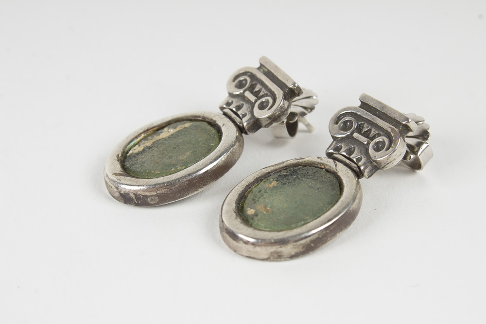 Collection of Sterling Jewelry Including Amber, Turquoise, and Lapis