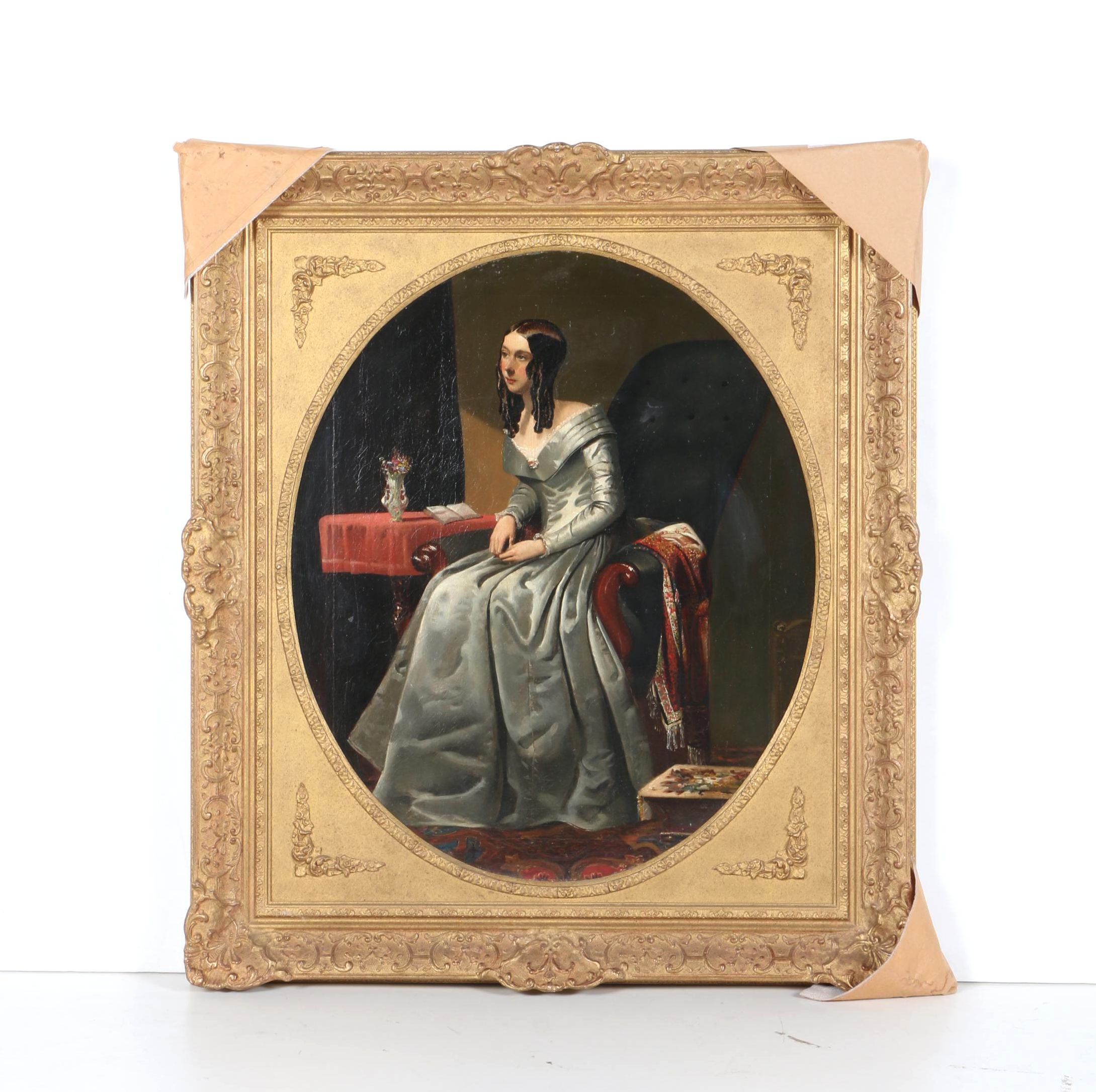 Oil Painting on Canvas of Female Portrait