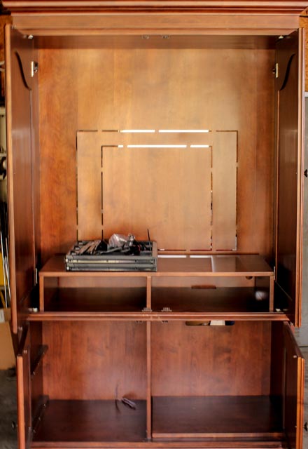 Heckman Large Cherry Finish Armoire