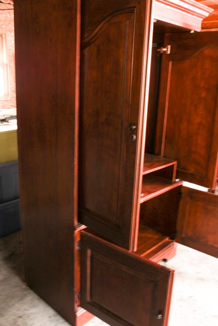 Heckman Large Cherry Finish Armoire