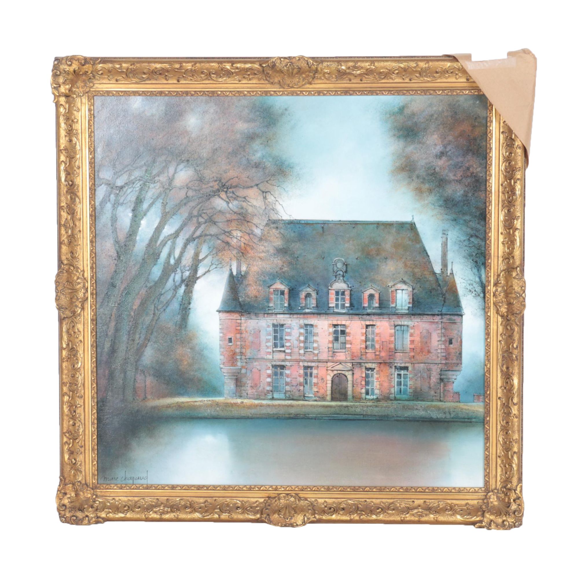 Marc Chapaud Oil Painting on Canvas "Manoir en Normandie"