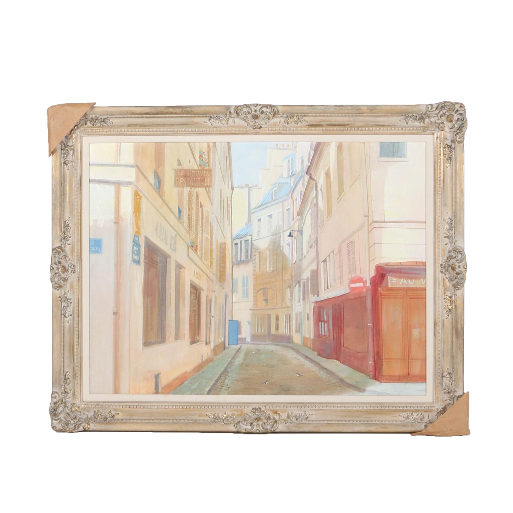 William Benecke Oil Painting on Canvas "Paris Street"