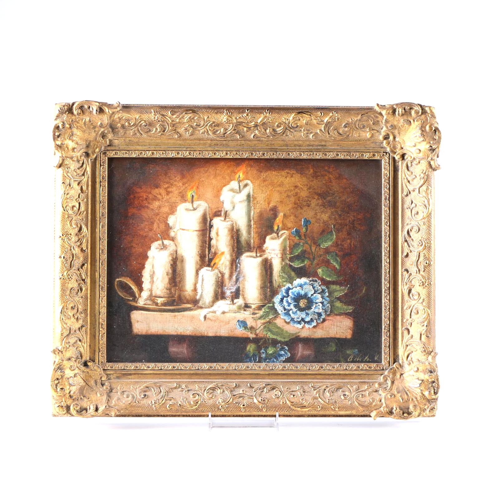 Adela Vidoso Oil Painting on Canvas "Candles"