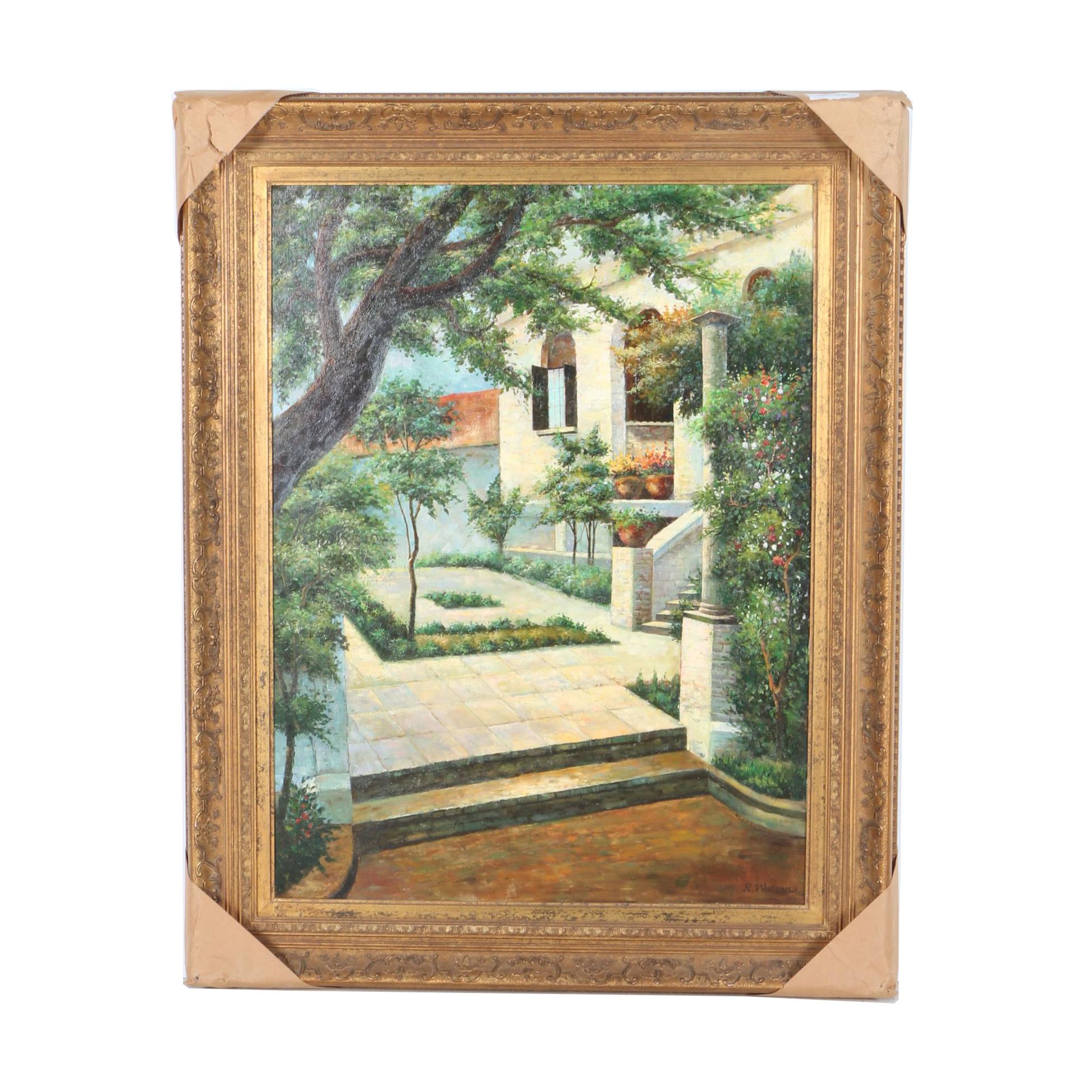 R. Watson Oil Painting on Canvas "Sarolla Museum"